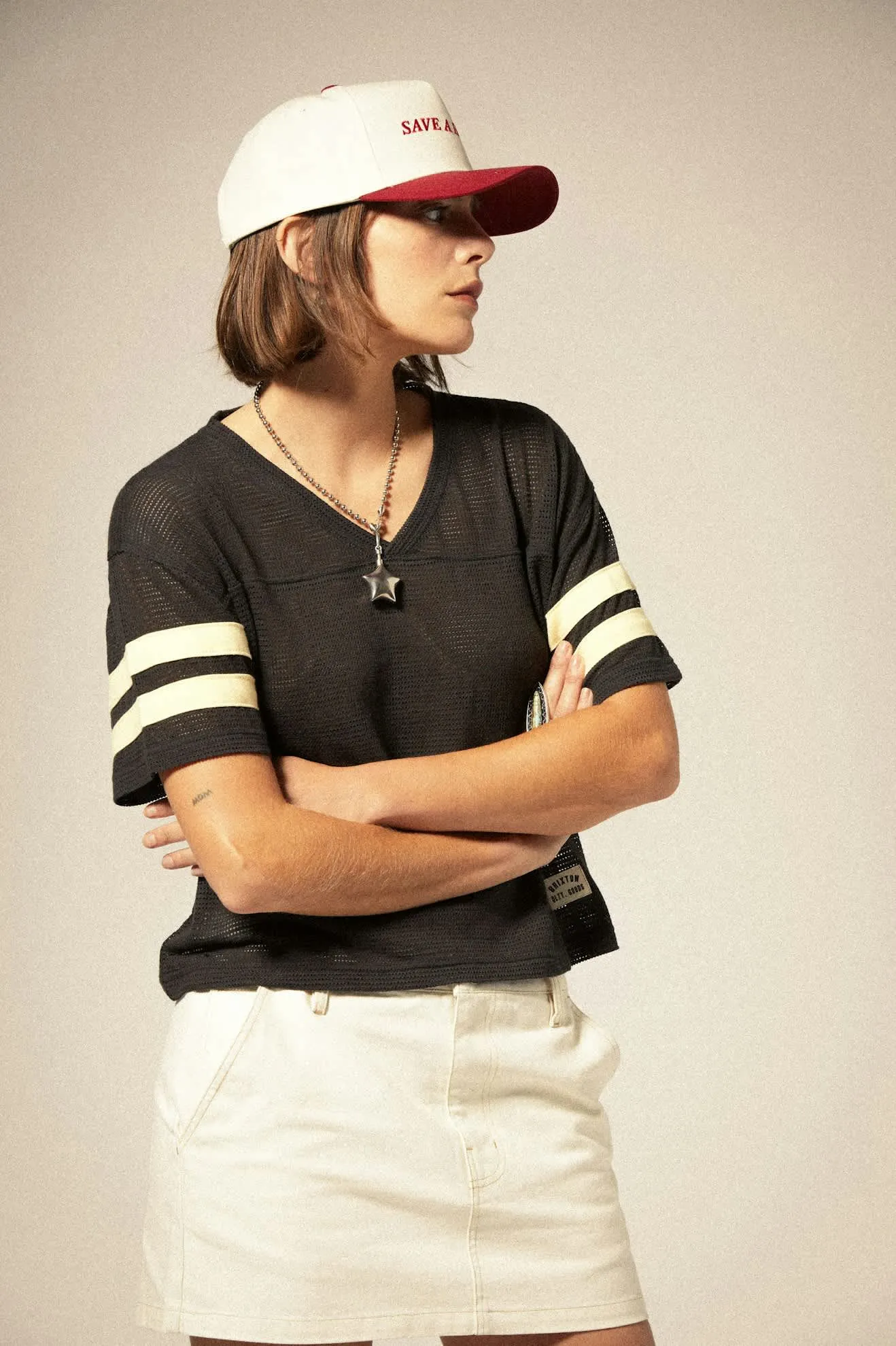 Save A Horse Netplus Snapback - Crimson/Off White Brixton