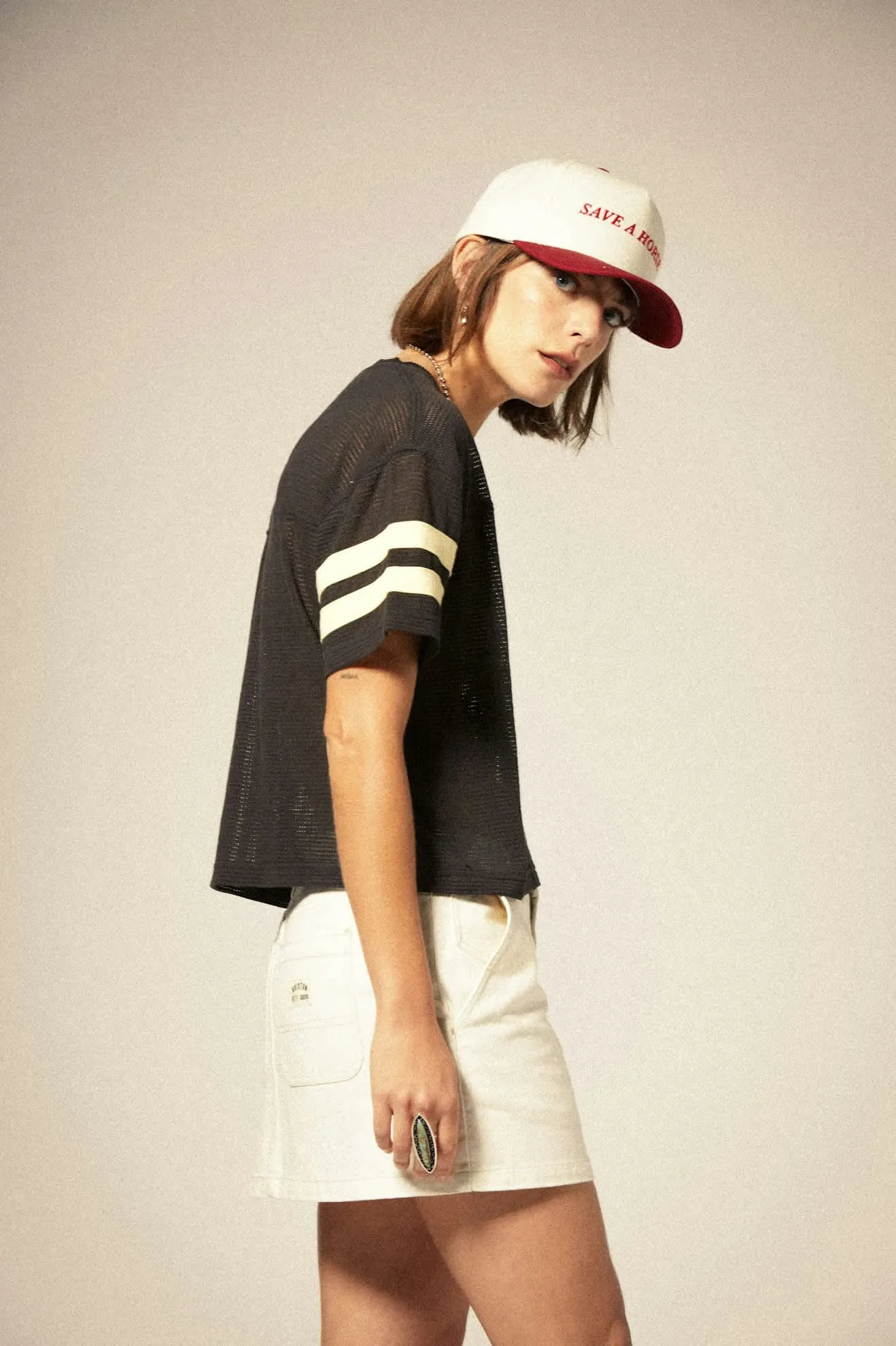 Save A Horse Netplus Snapback - Crimson/Off White Brixton