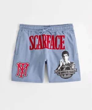 Scarface Fleece Short - Light Blue