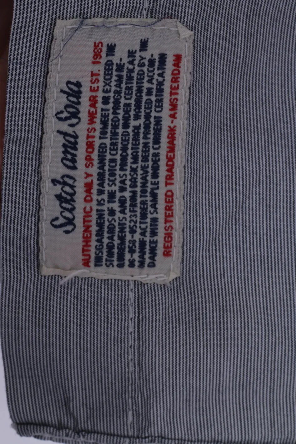 Scotch & Soda Mens L Casual Shirt Grey Cotton Daily Sportswear Light Long Sleeve