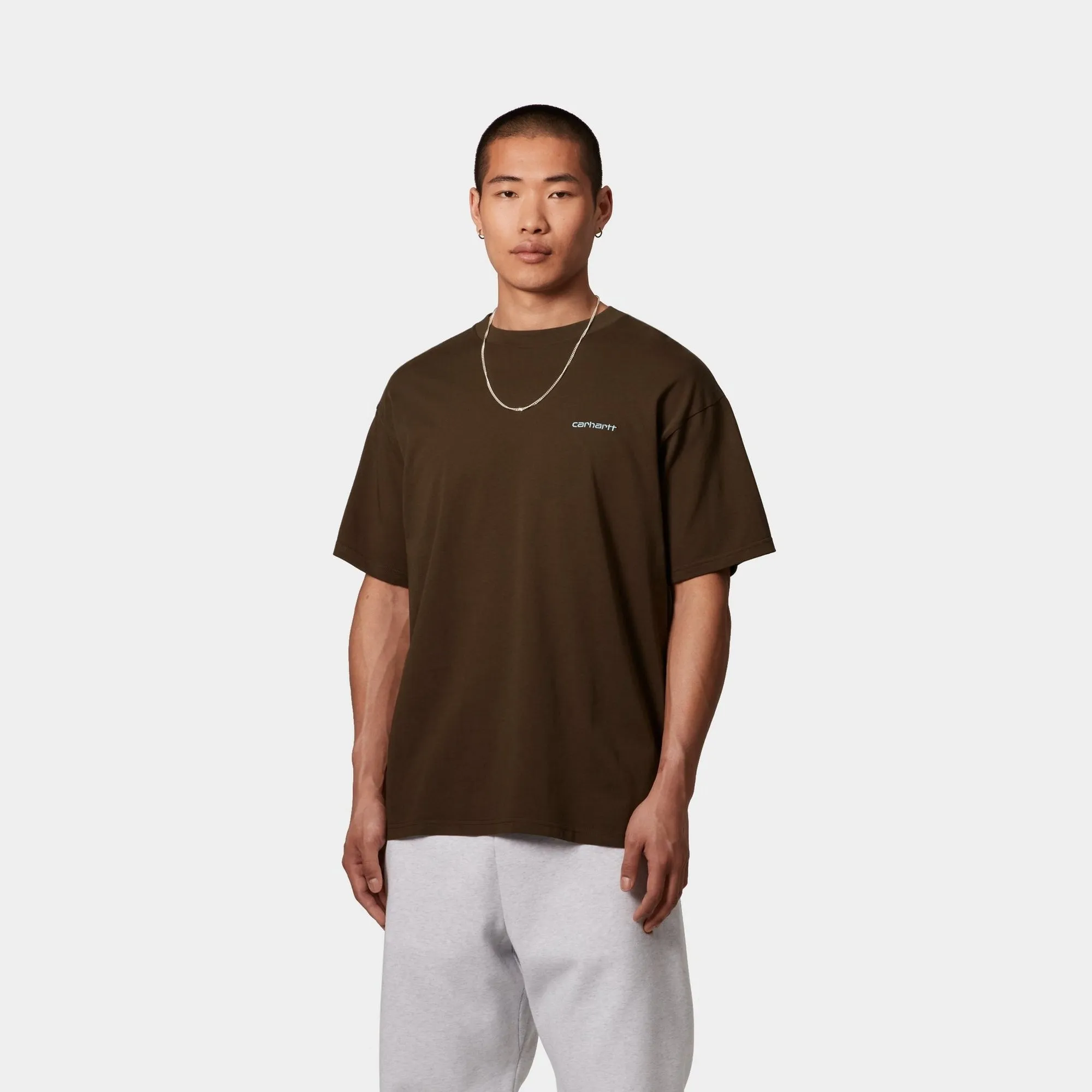 Script Embroidery T-Shirt | Liberica / Air Sky Carhartt WIP