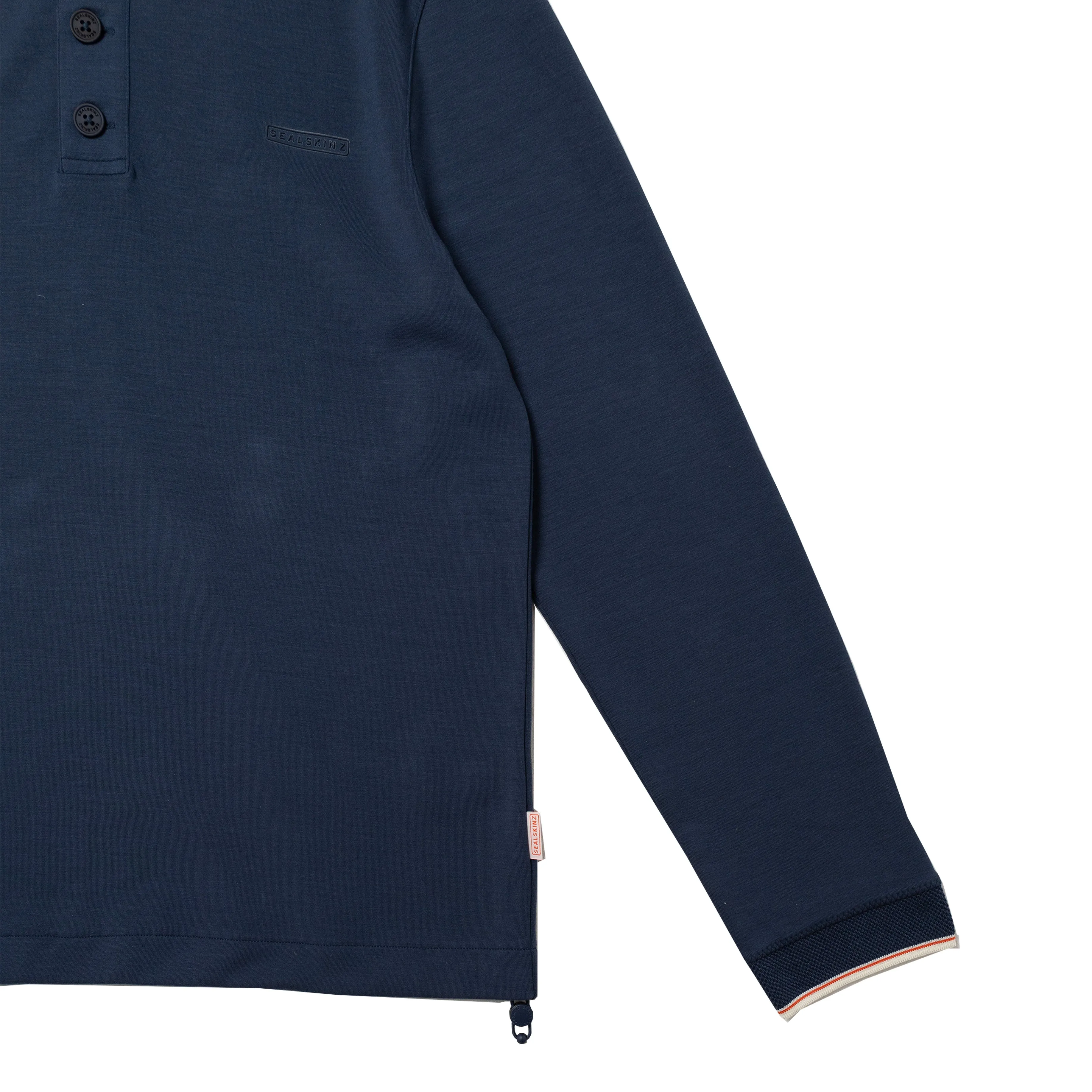 Sealskinz Saxthorpe Funnel Neck 1/2 Button top Navy