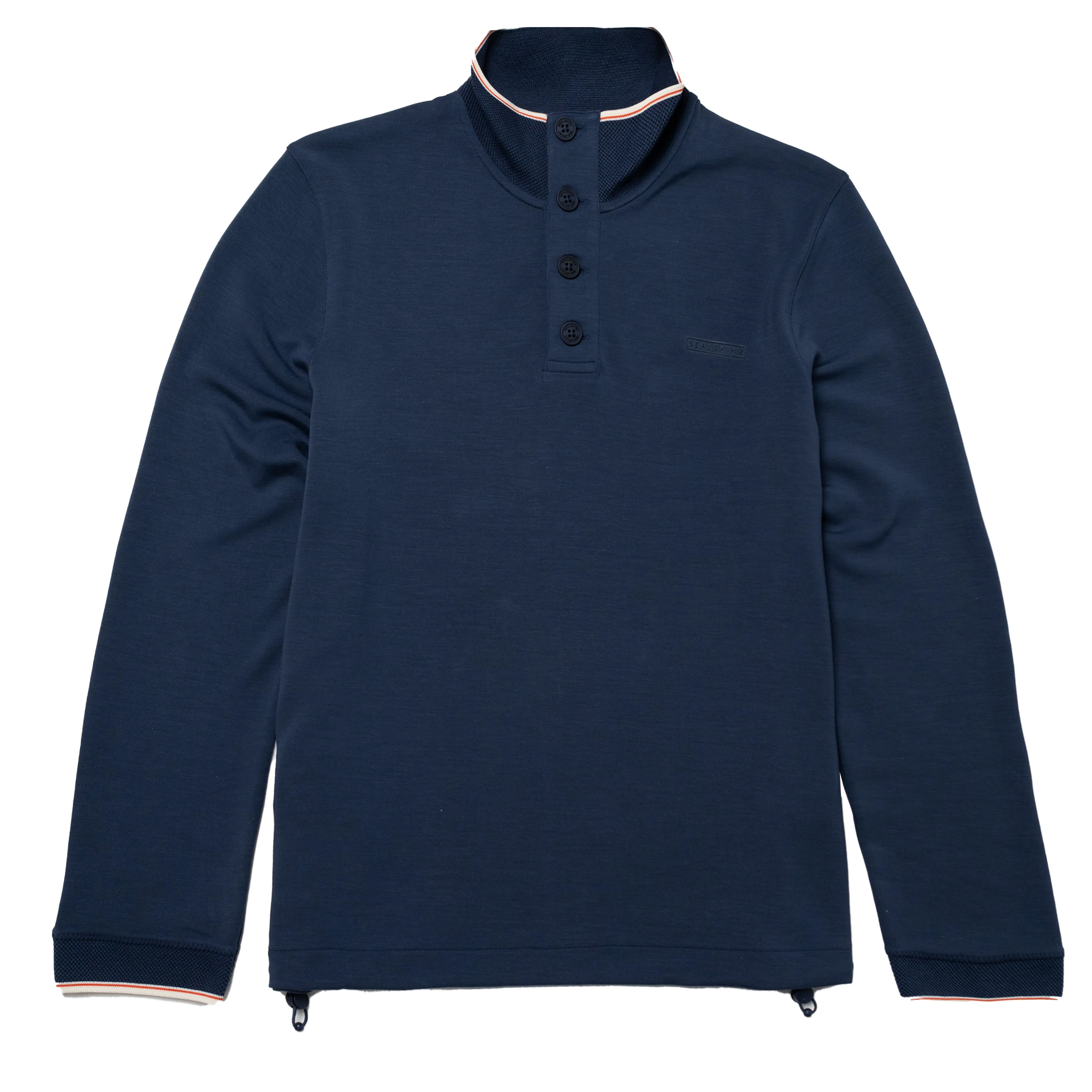 Sealskinz Saxthorpe Funnel Neck 1/2 Button top Navy