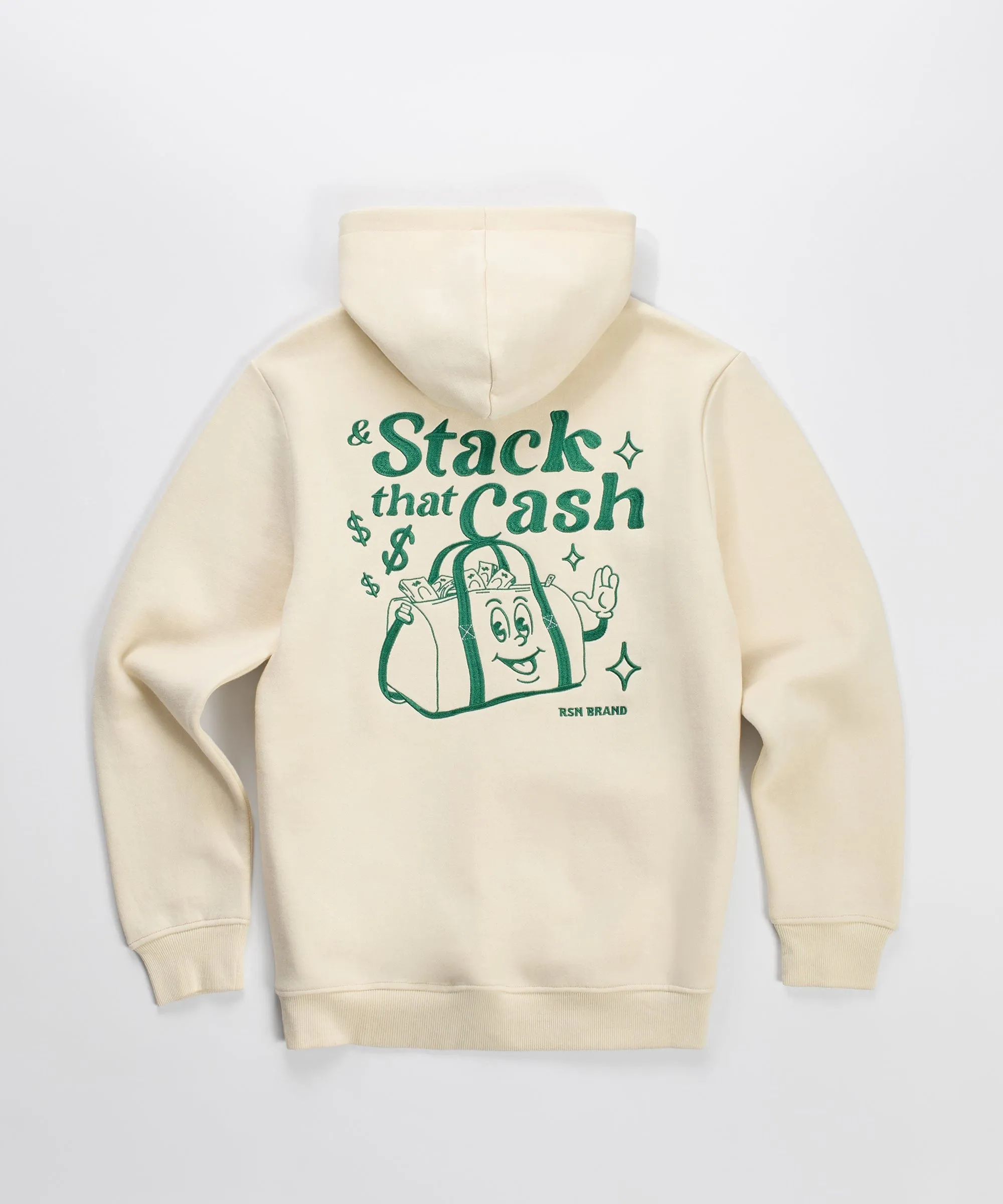 Secure the Bag Heavy Weight Embroidered Hoodie - Bone