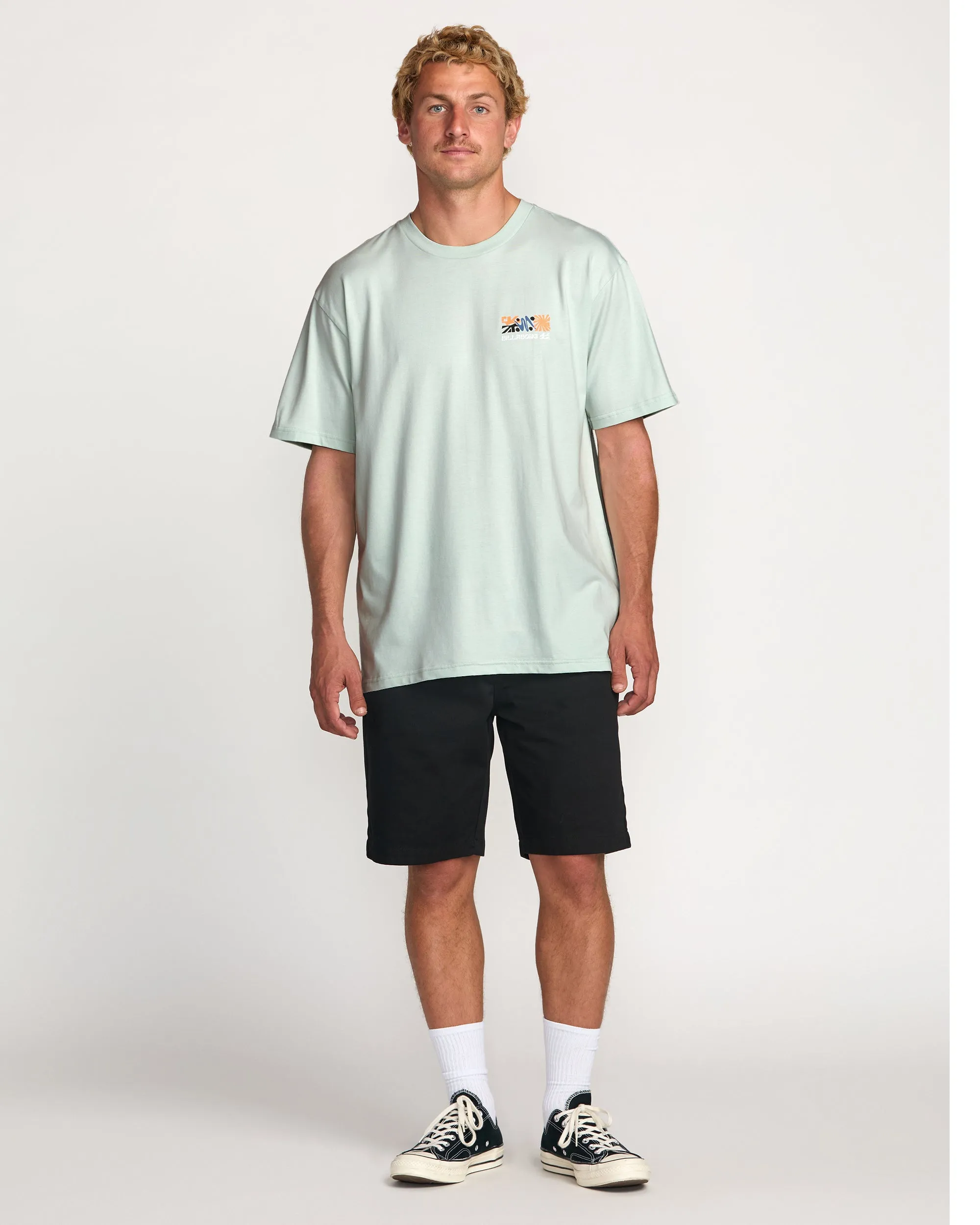 Segment Regular Tee - Ash Blue Billabong