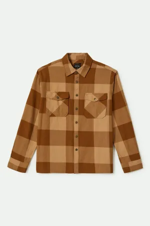 Selden L/S Flannel - Washed Copper/Curry Buffalo Brixton