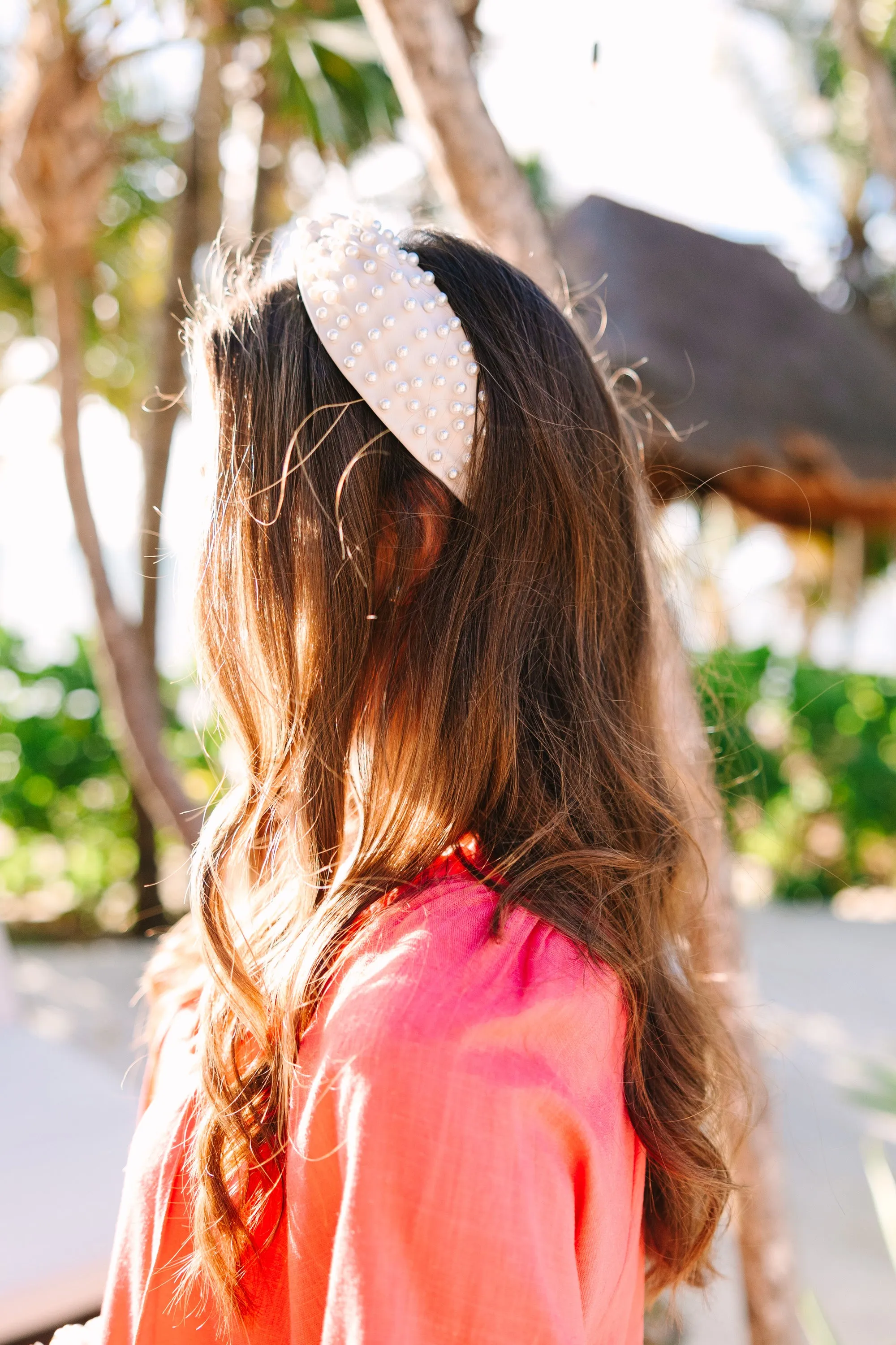 Send Your Love Beige Pearl Headband