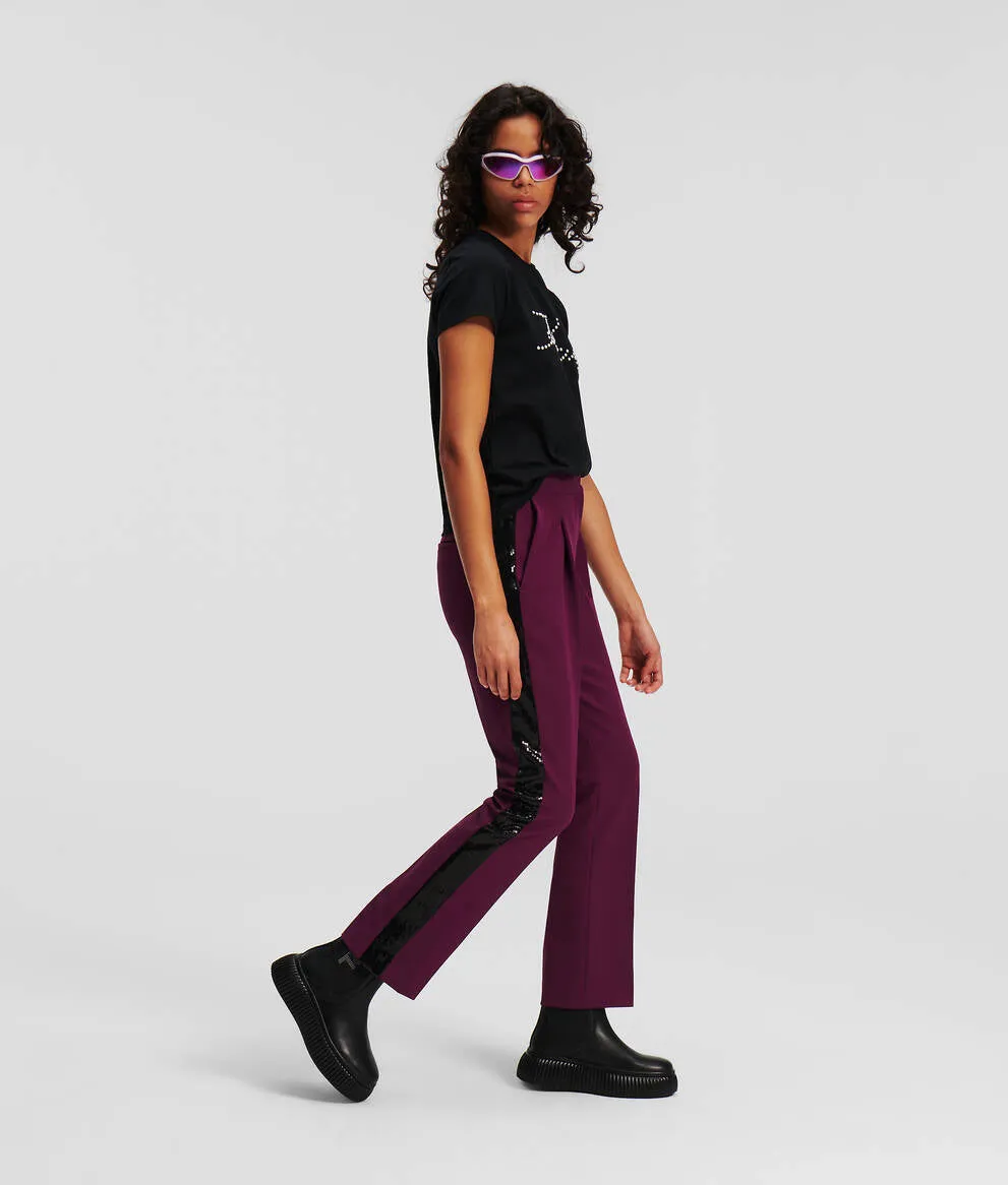 SEQUIN TAPE TROUSERS