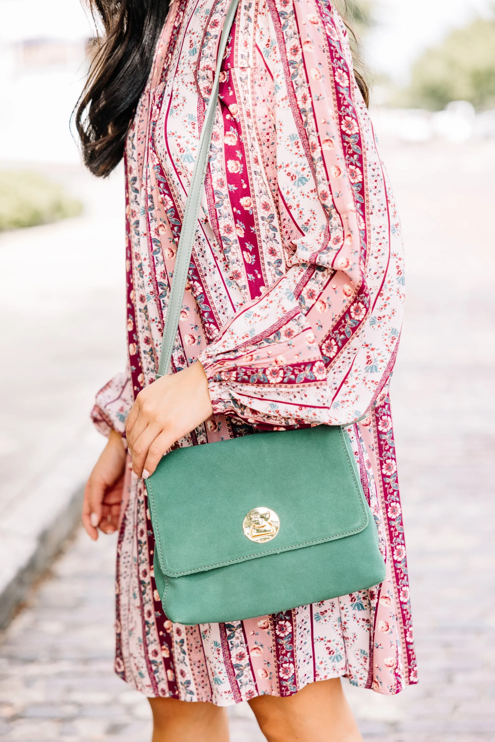 Set It Up Sage Green Purse