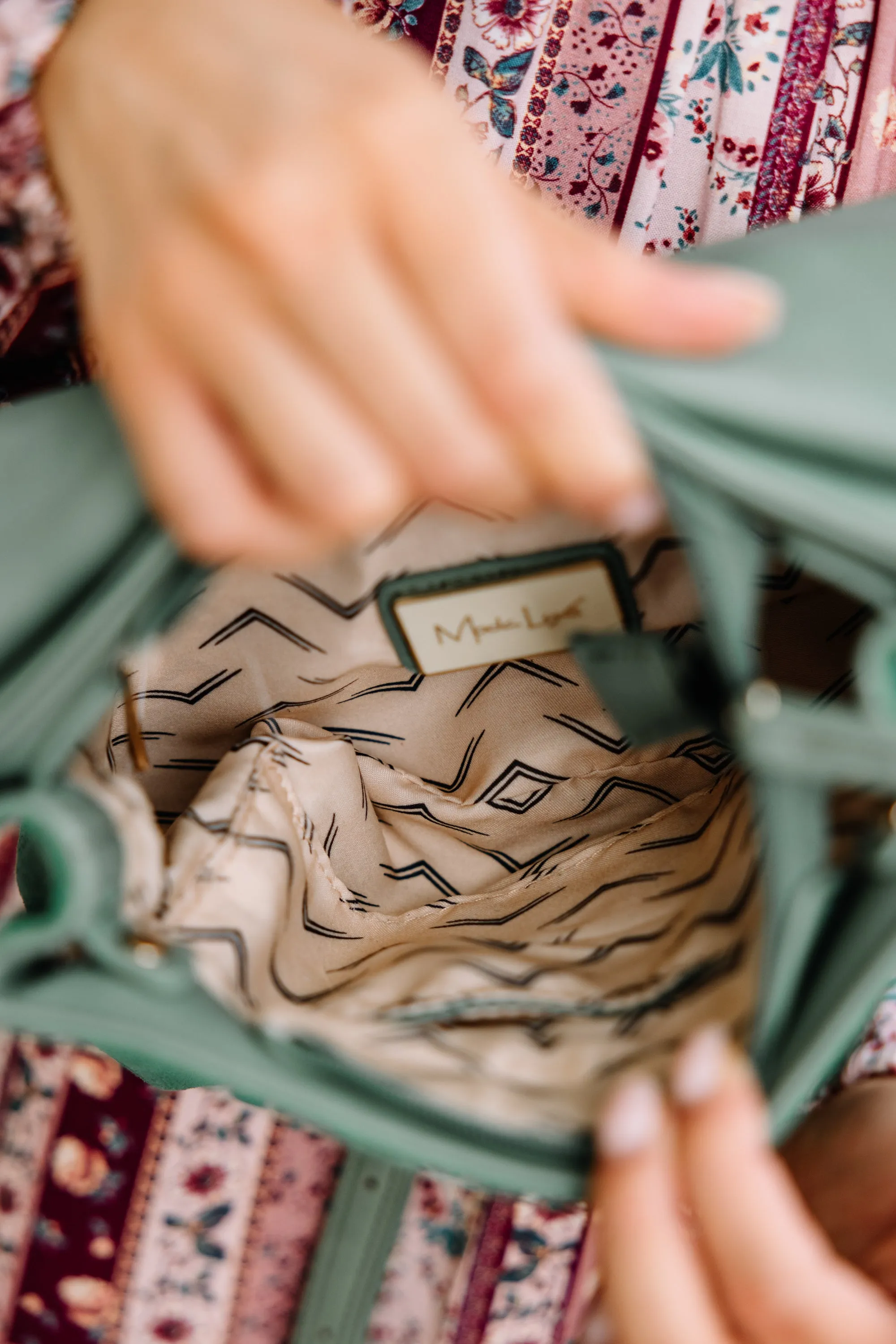 Set It Up Sage Green Purse