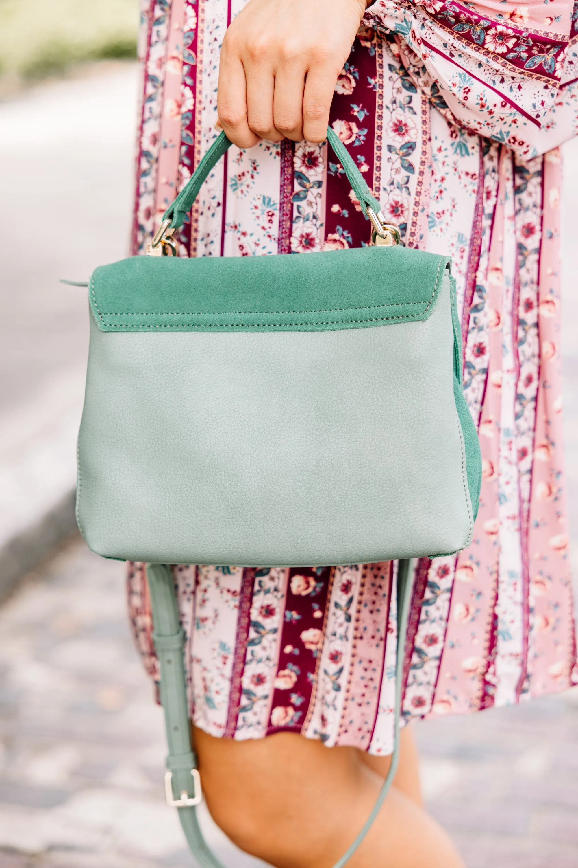 Set It Up Sage Green Purse