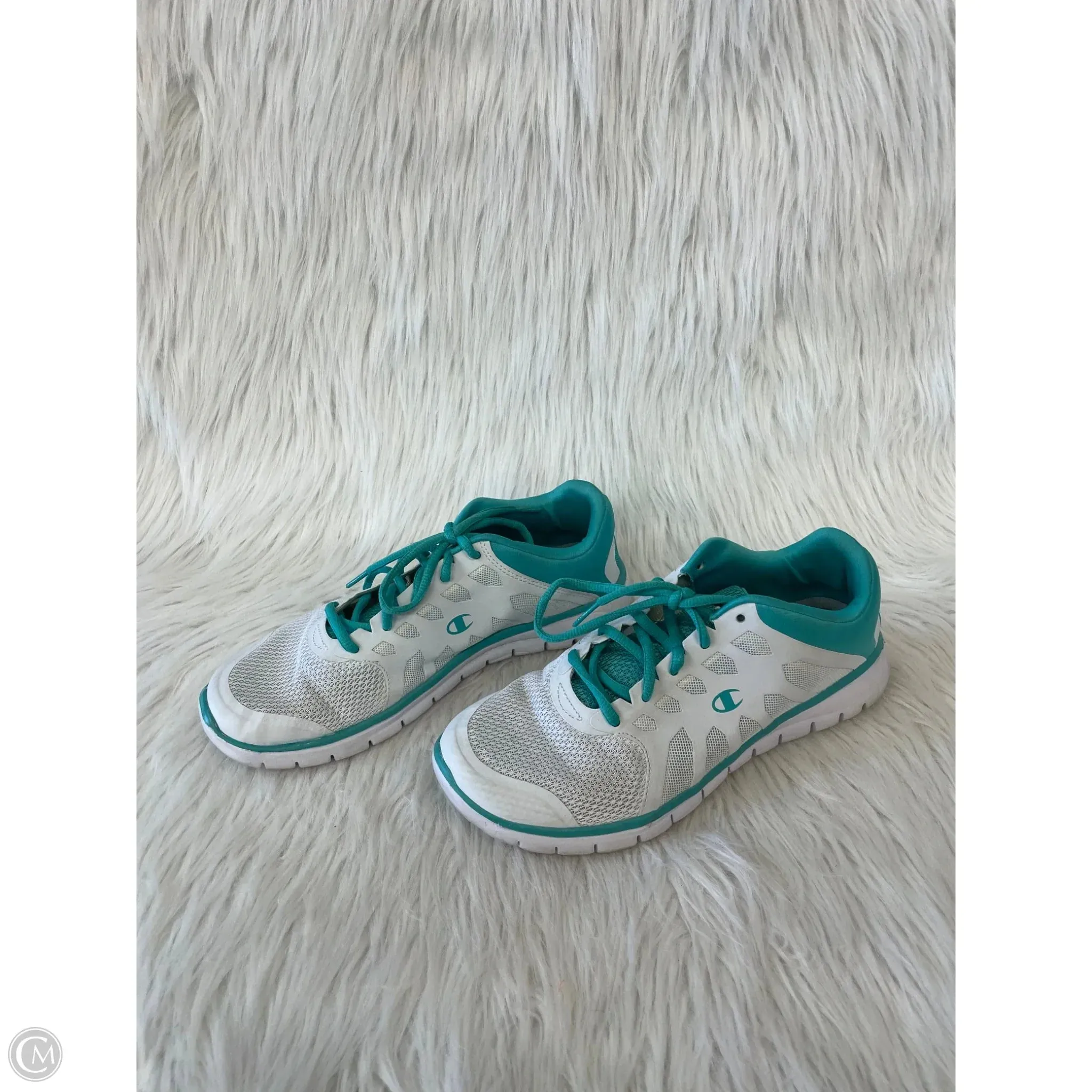 Shoes Athletic By Champion In Green & White, Size: 9
