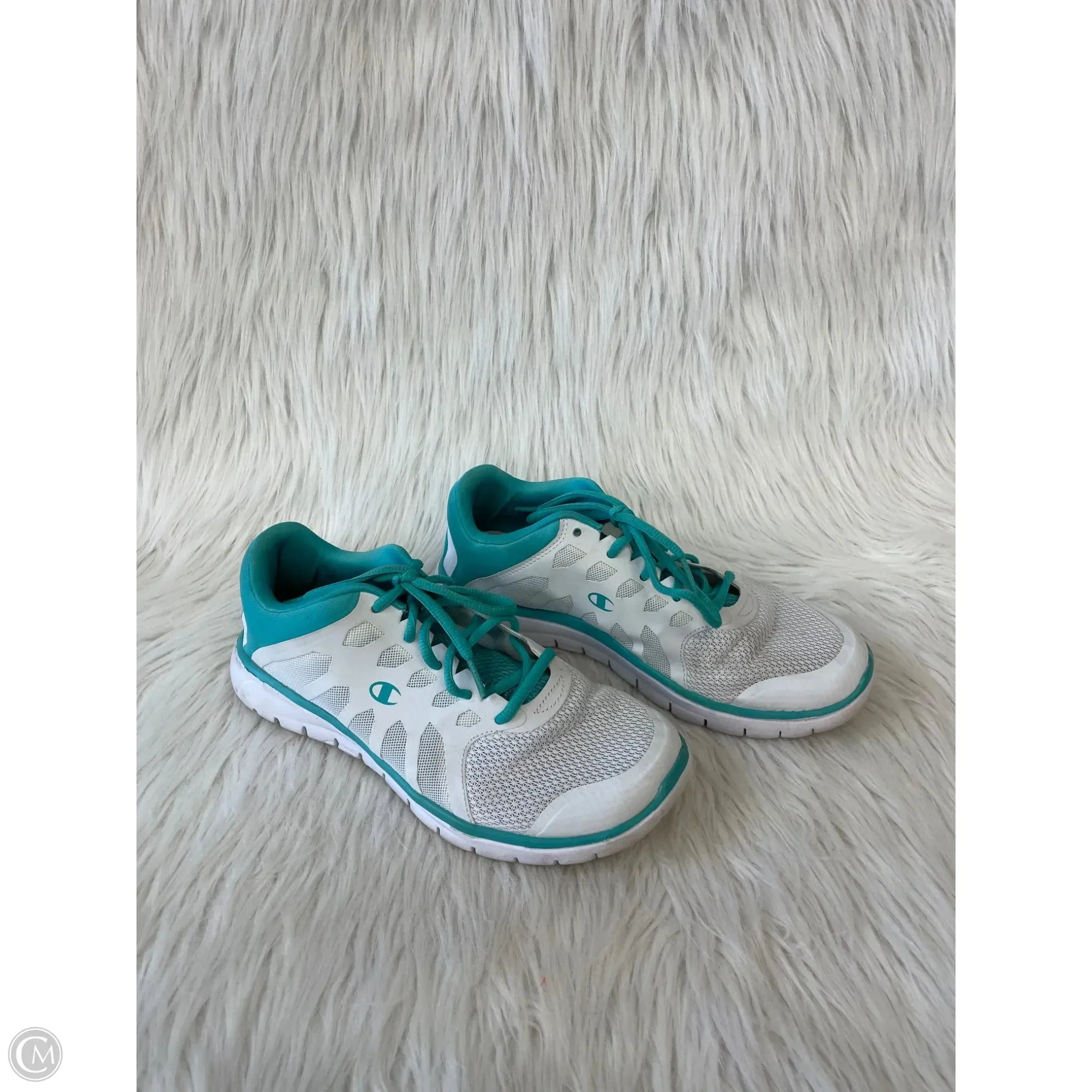 Shoes Athletic By Champion In Green & White, Size: 9