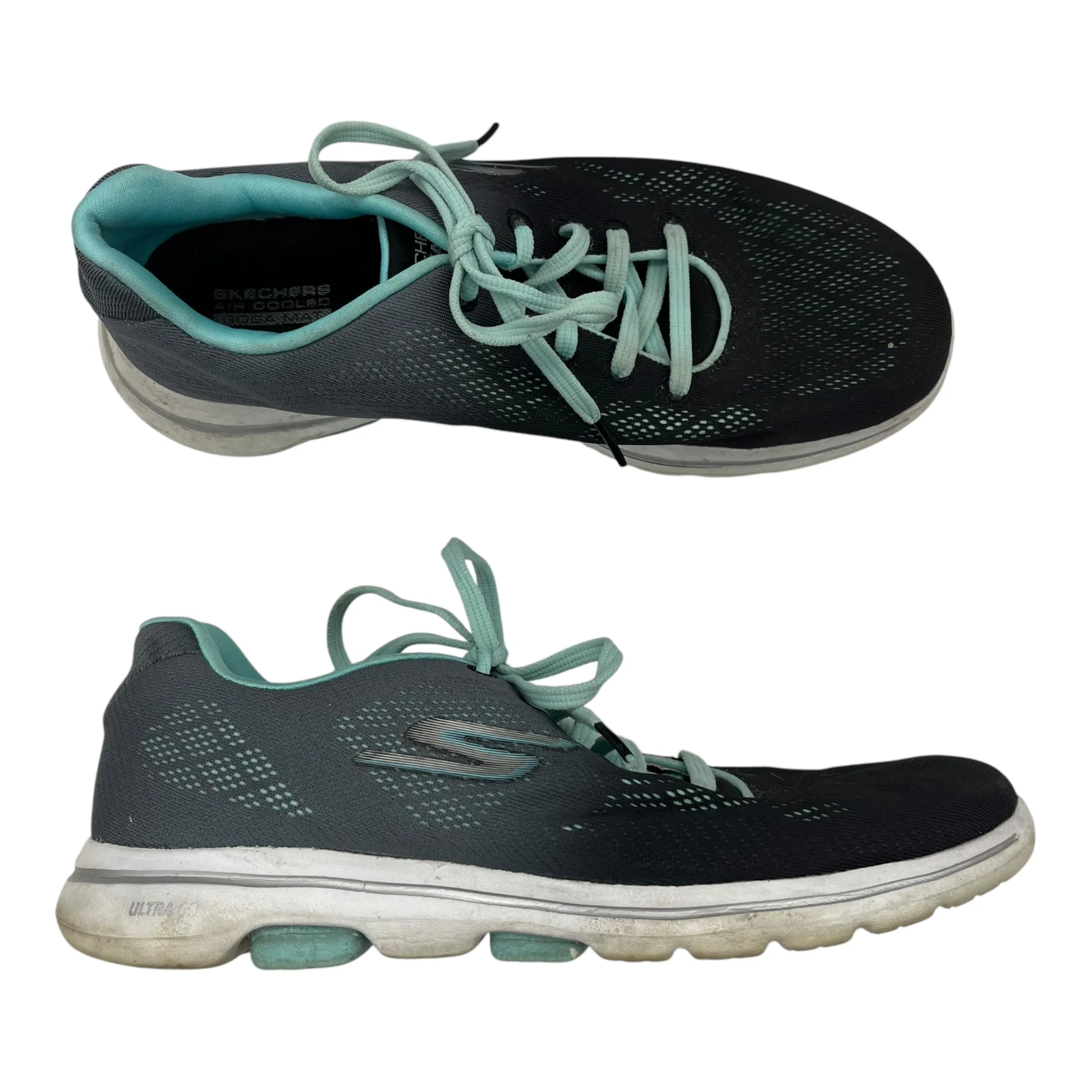 Shoes Athletic By Skechers In Blue & Grey, Size:9.5