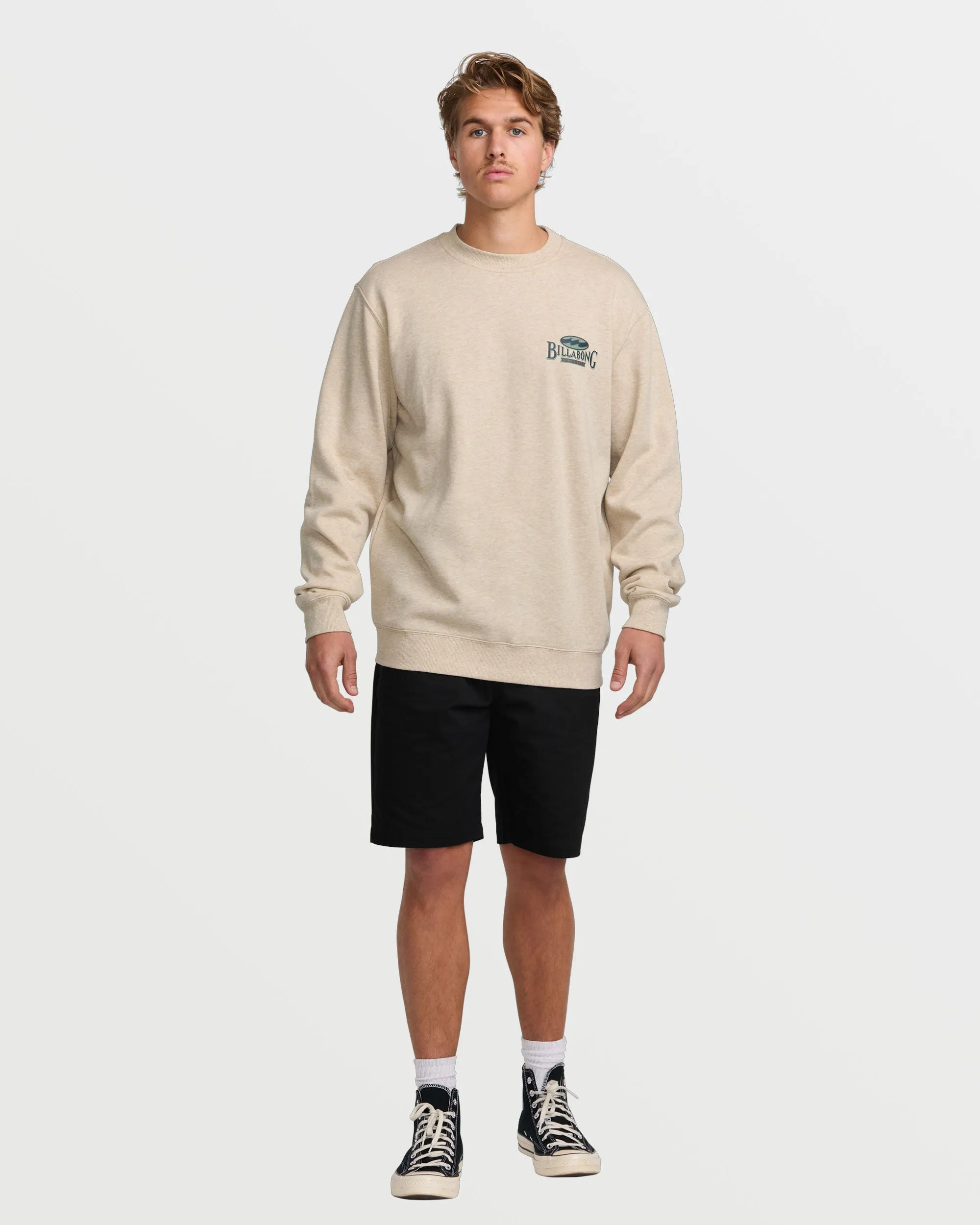 Short Sands Crew Sweatshirt - Oatmeal Heather Billabong