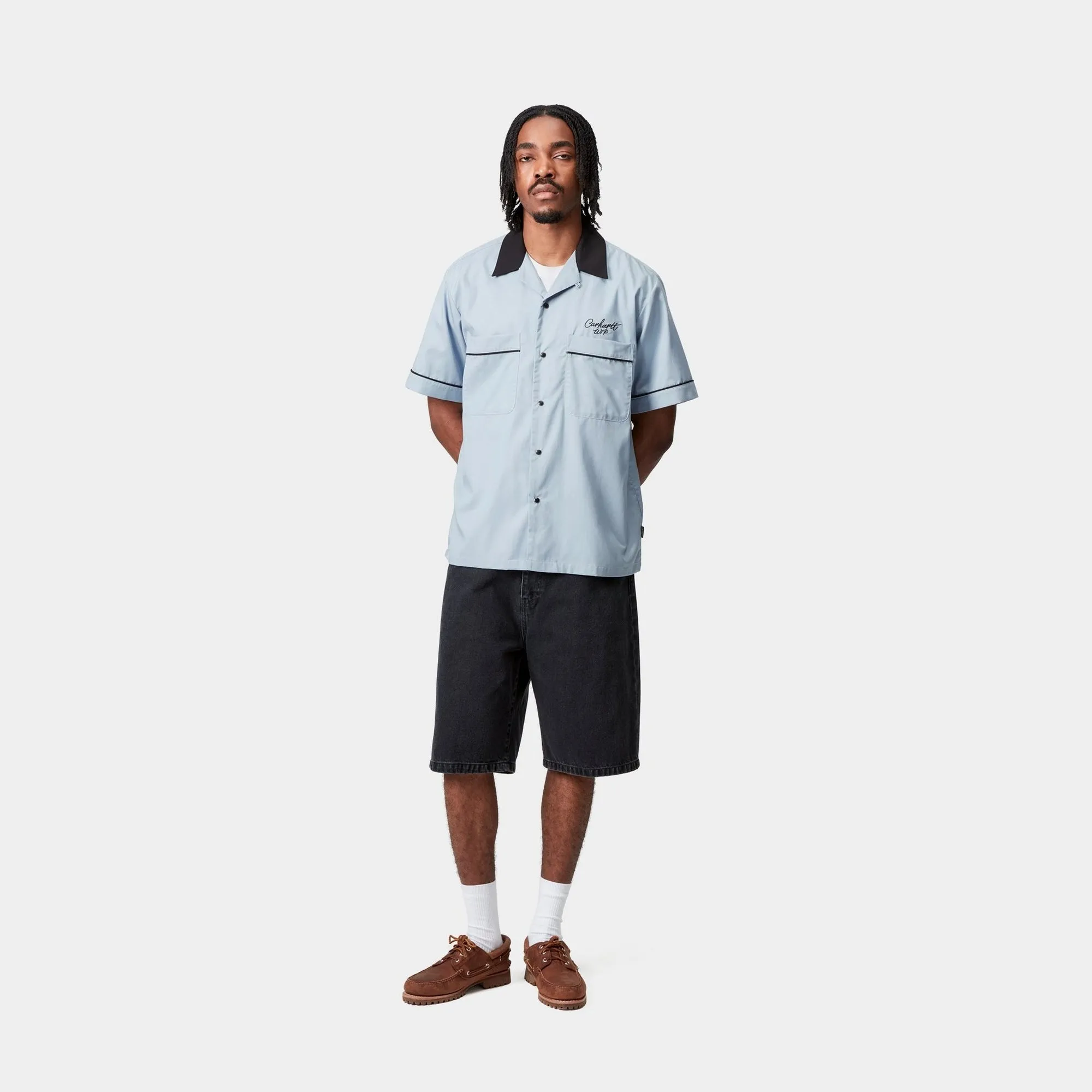 Short Sleeve Bowl Shirt | Blue Fog / Black Carhartt WIP