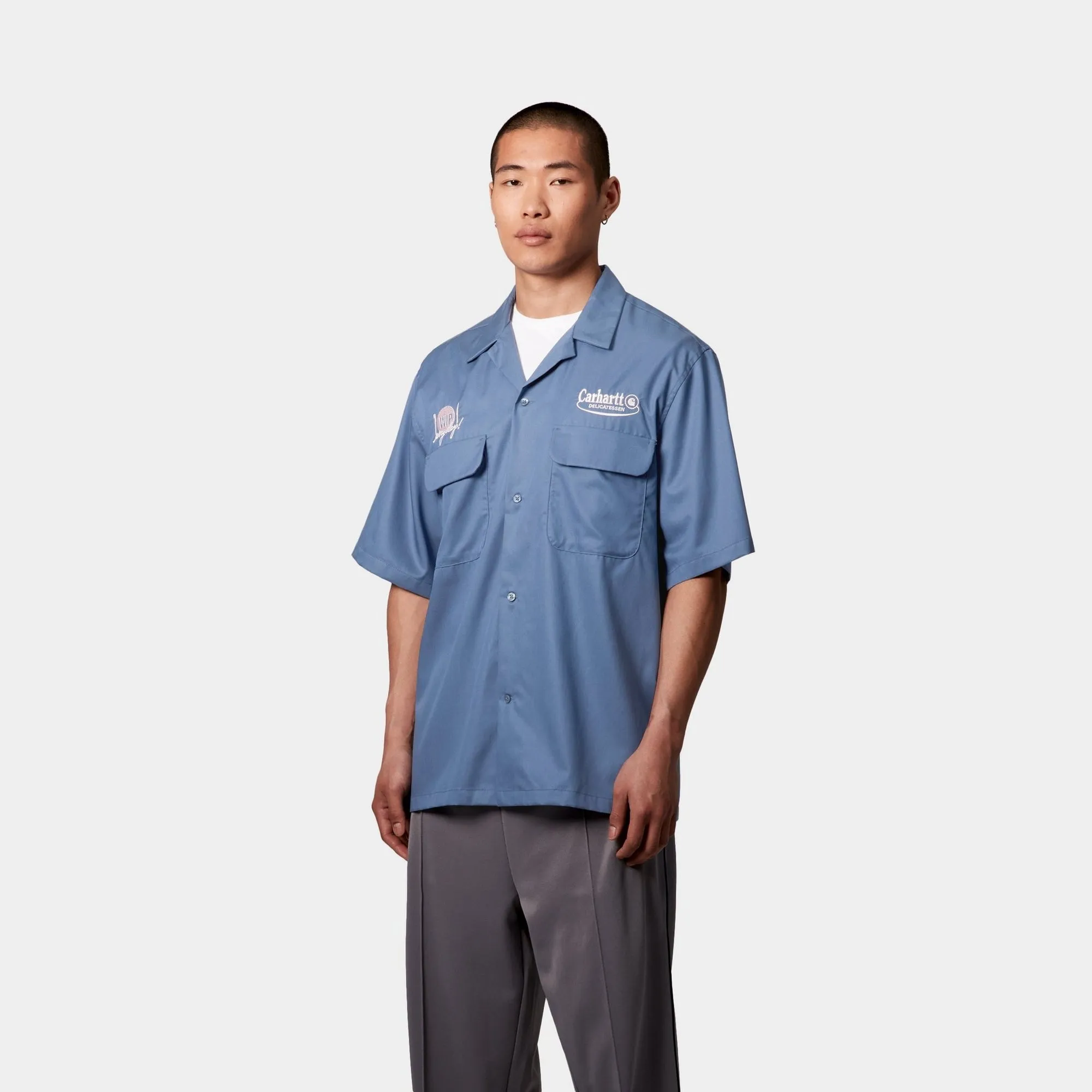 Short Sleeve Deli Shirt | Blue Iris / Air Pink Carhartt WIP