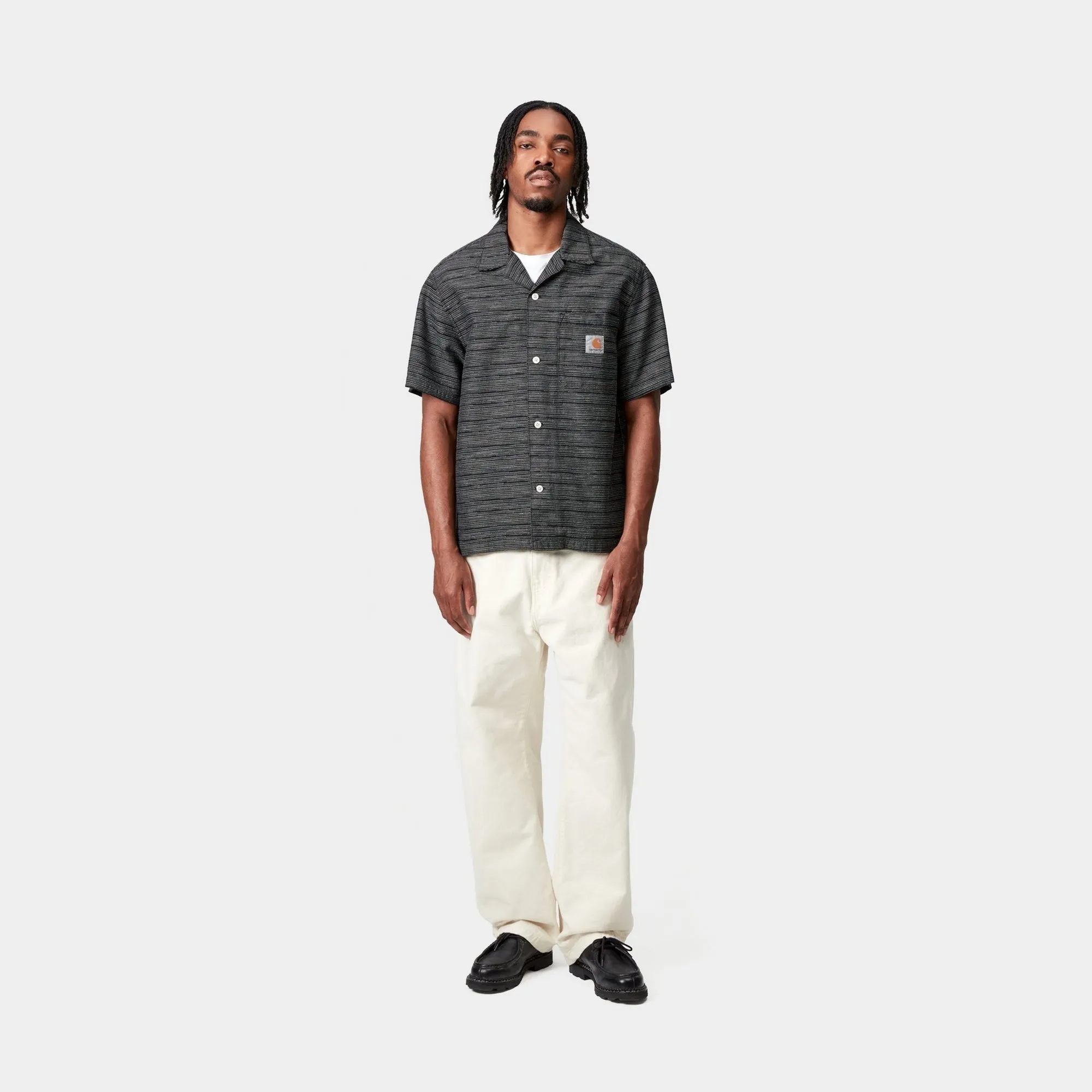 Short Sleeve Gellar Stripe Shirt | Black Carhartt WIP
