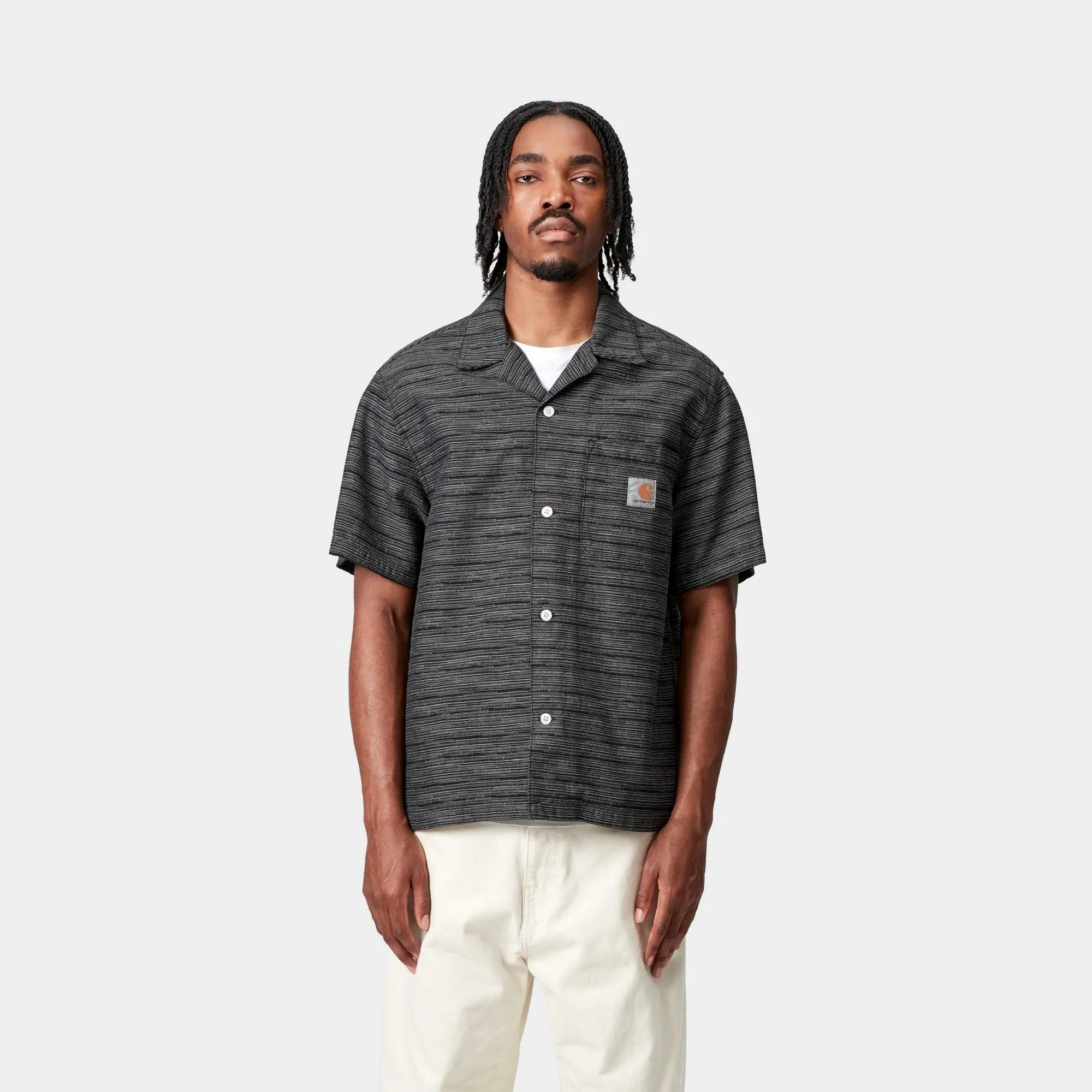Short Sleeve Gellar Stripe Shirt | Black Carhartt WIP