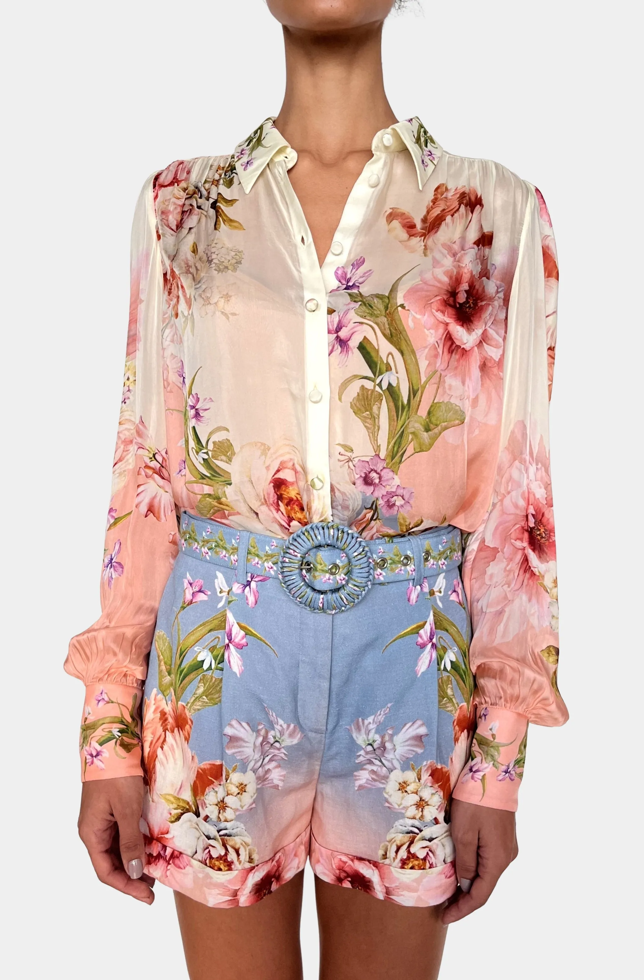 Shorts with Buckle Belt