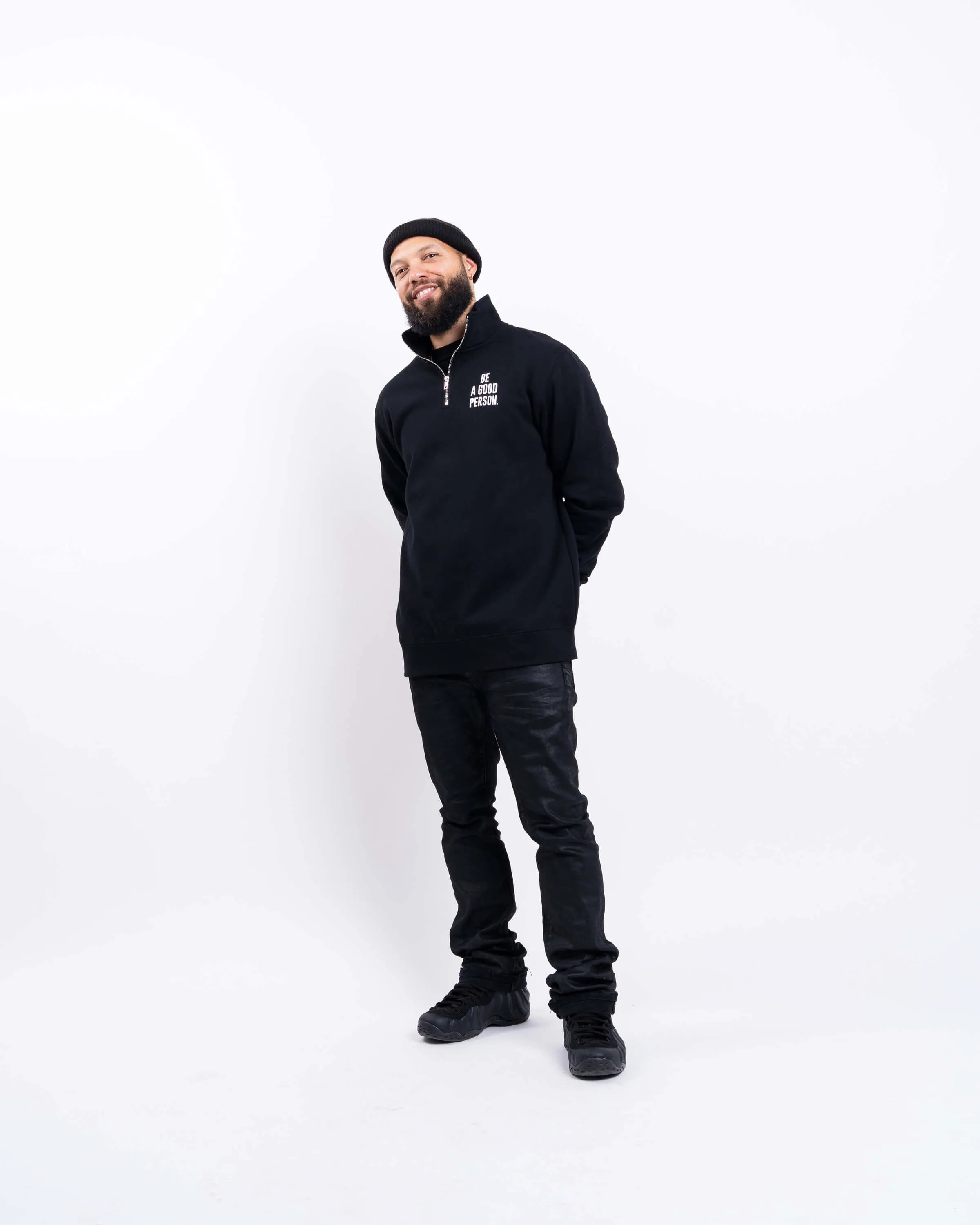 Signature 1/4 Zip - Black