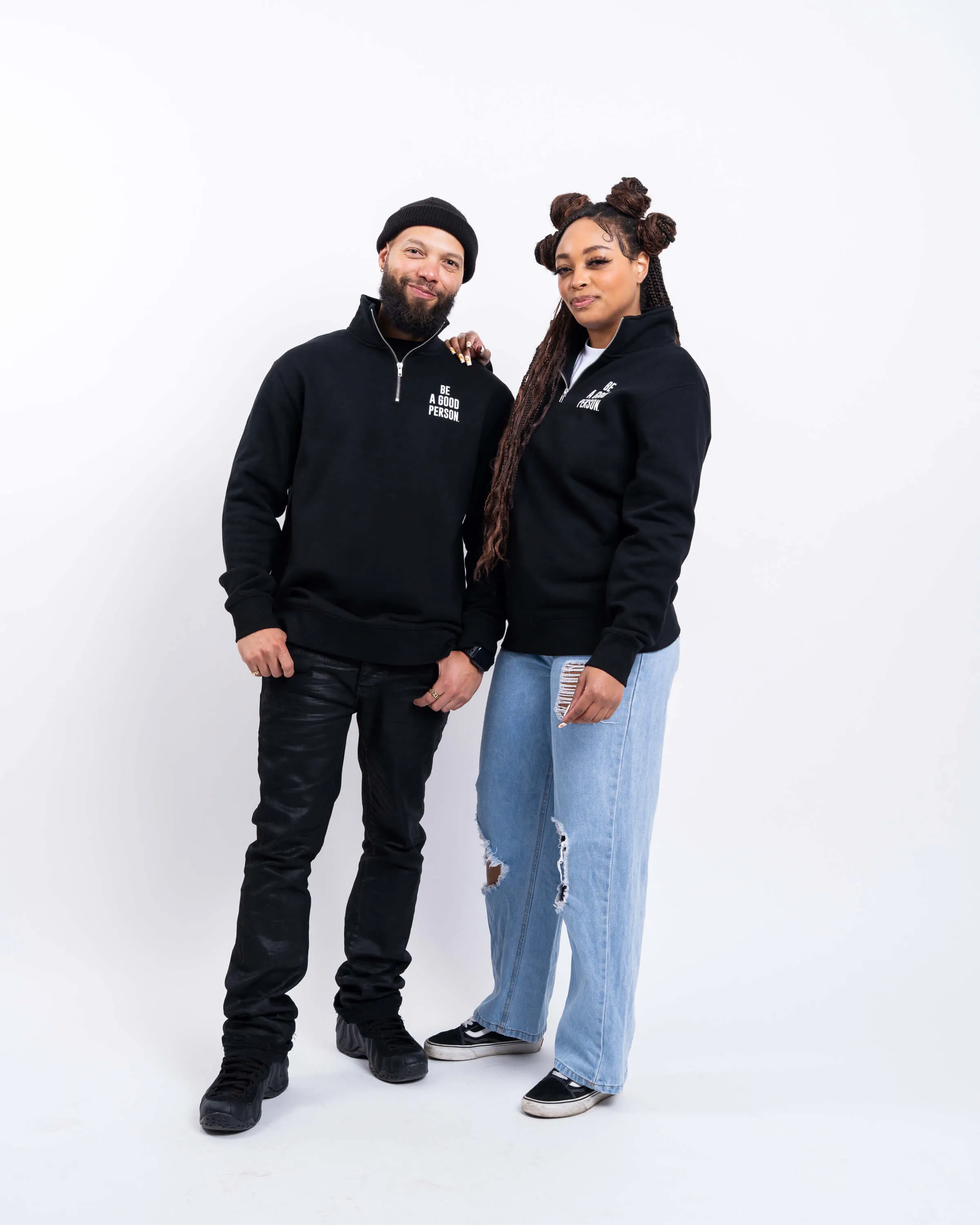Signature 1/4 Zip - Black