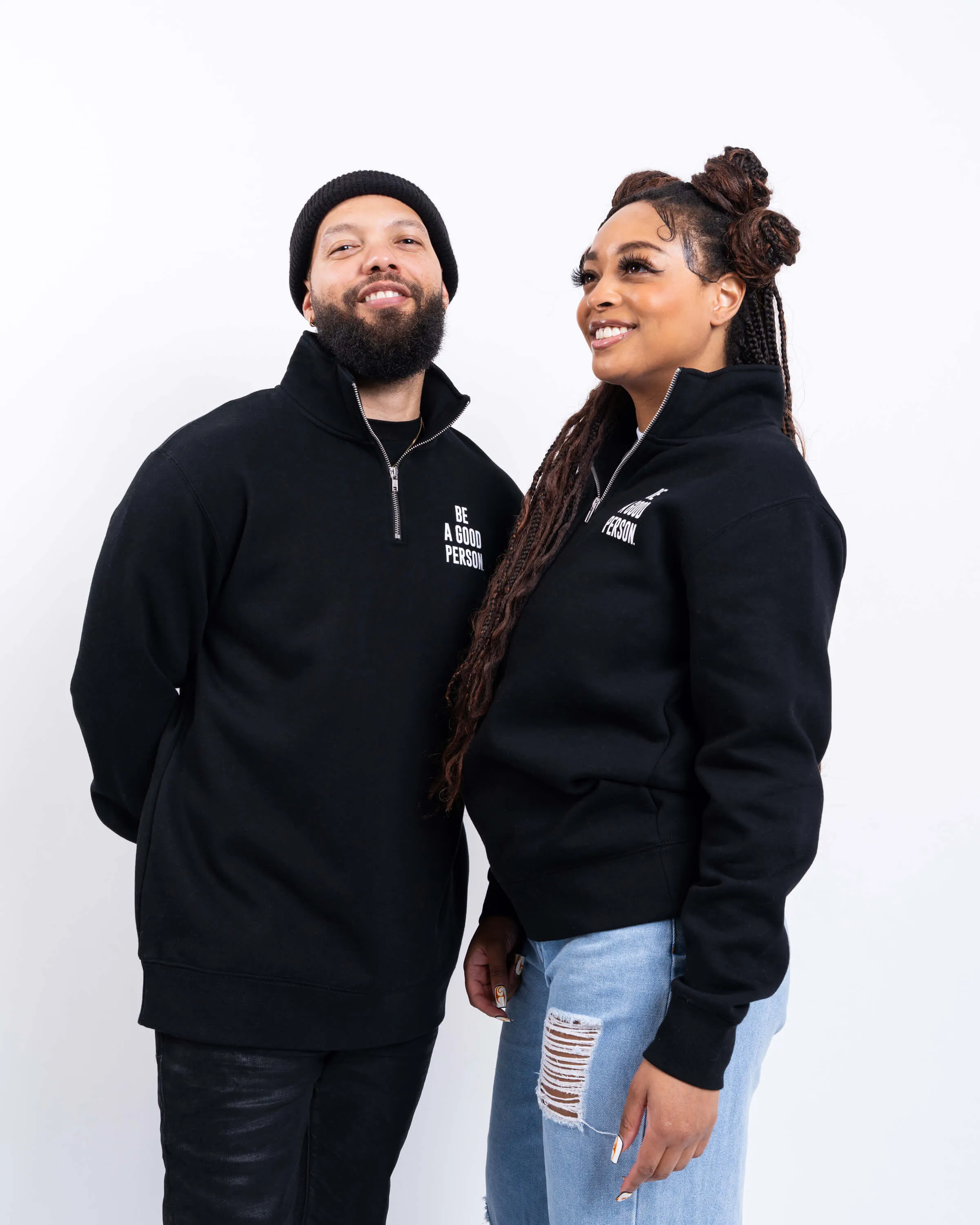Signature 1/4 Zip - Black