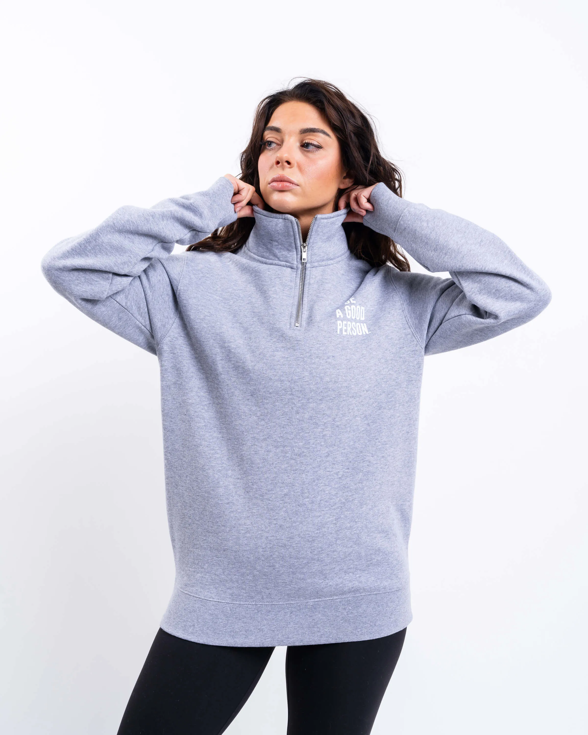 Signature 1/4 Zip - Grey