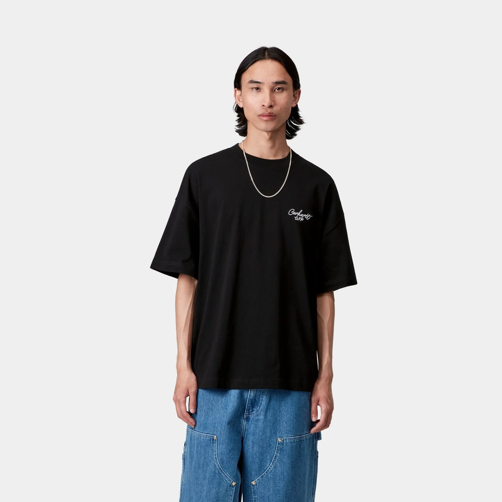 Signature Script T-Shirt | Black / White Carhartt WIP