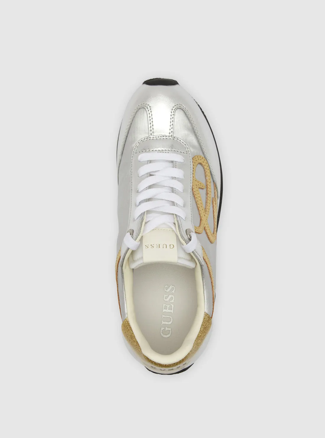 Silver Skroll Low-Top Sneakers Guess