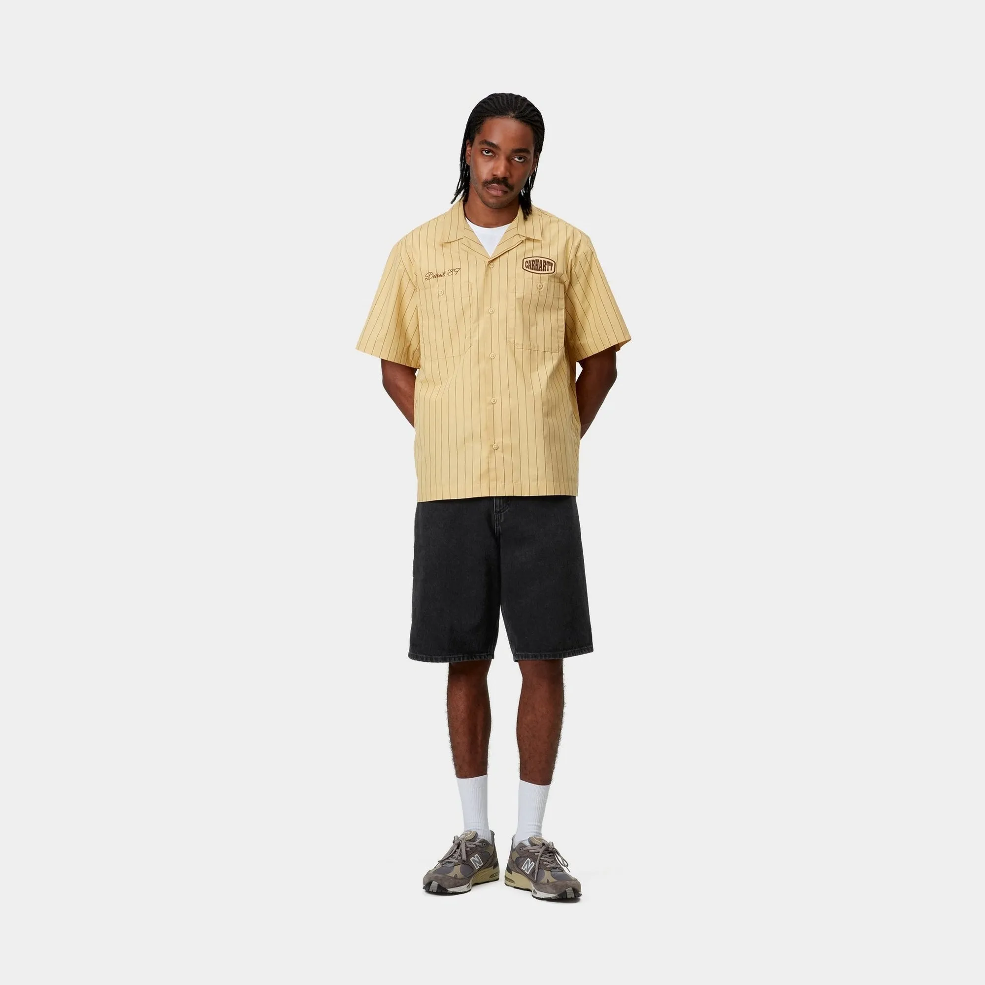 Single Knee Short - Denim | Black (stone washed) Carhartt WIP