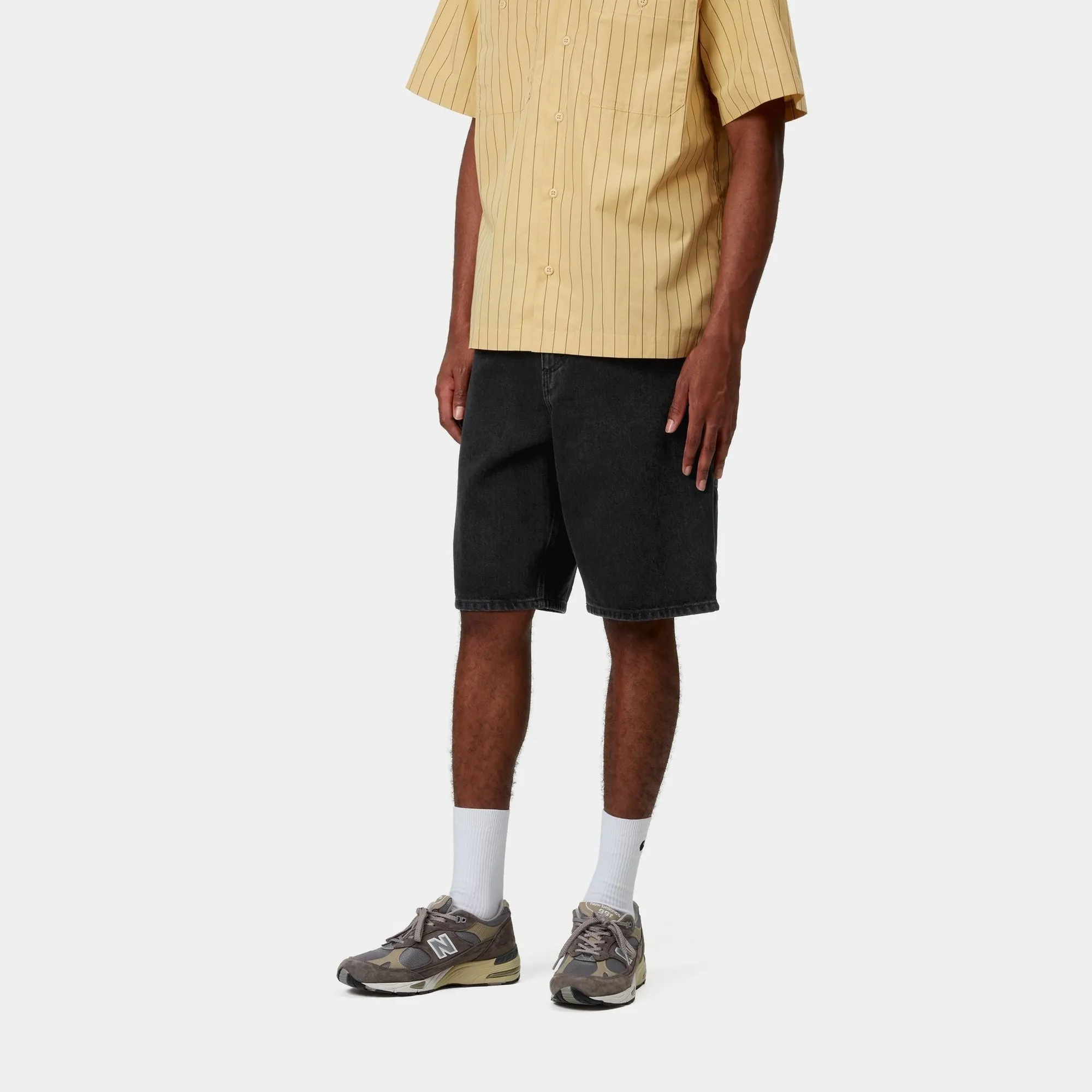 Single Knee Short - Denim | Black (stone washed) Carhartt WIP