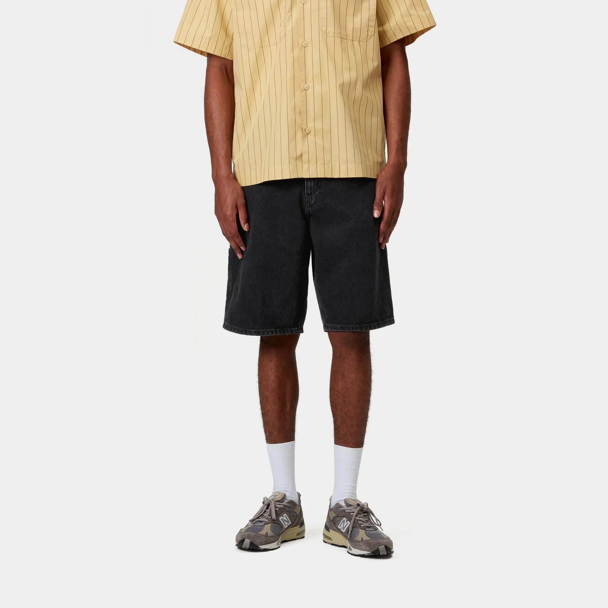Single Knee Short - Denim | Black (stone washed) Carhartt WIP