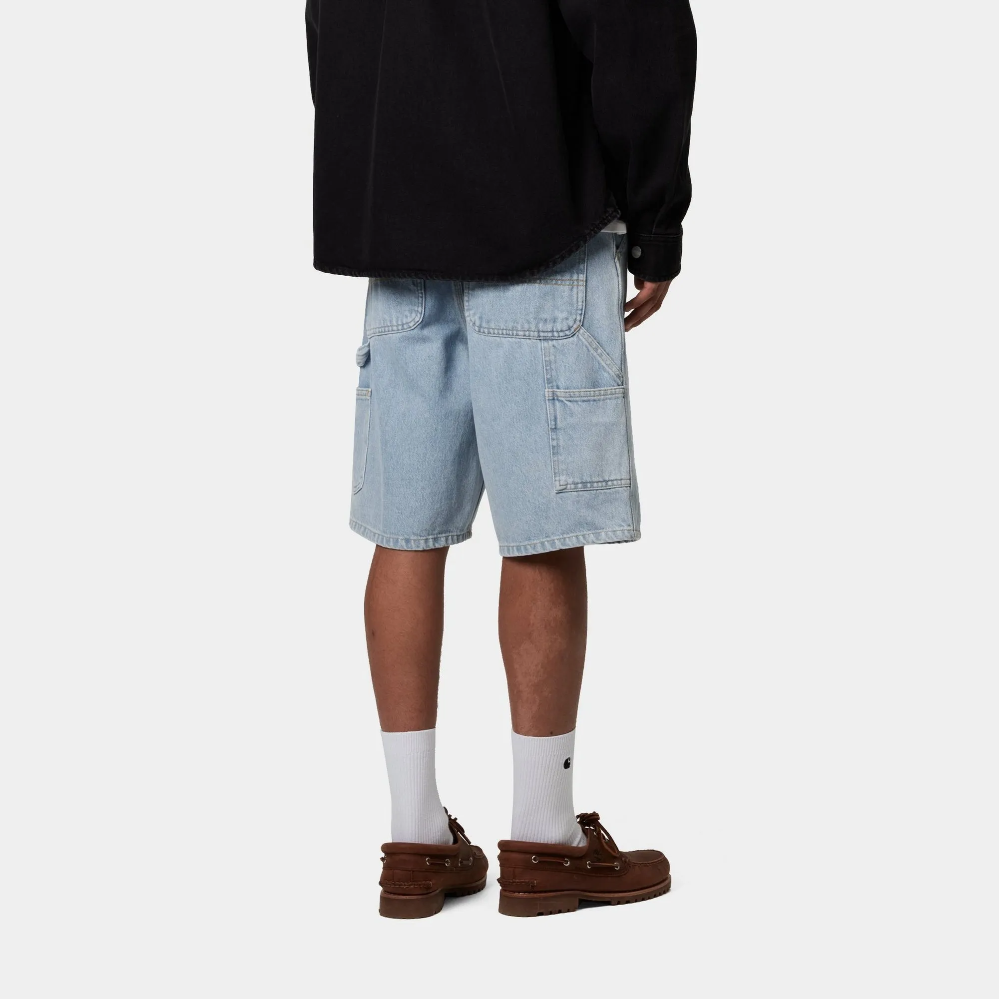 Single Knee Short - Denim | Blue (heavy stone bleached) Carhartt WIP