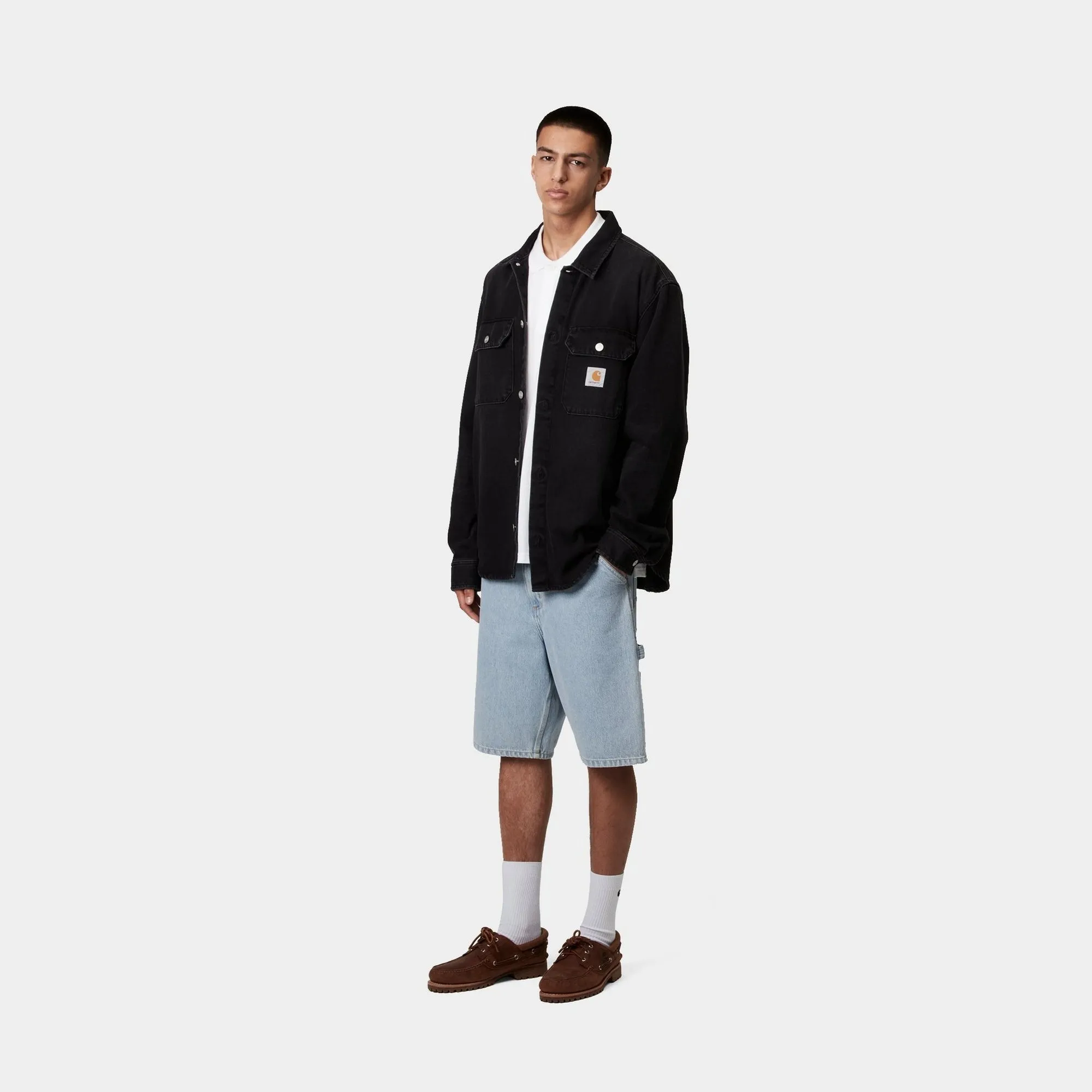 Single Knee Short - Denim | Blue (heavy stone bleached) Carhartt WIP