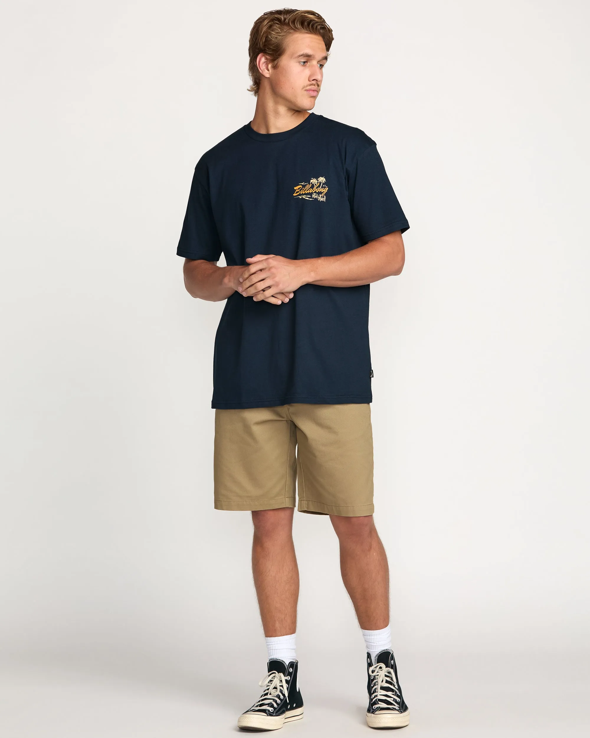 Skull Island Premium Tee - Navy Billabong