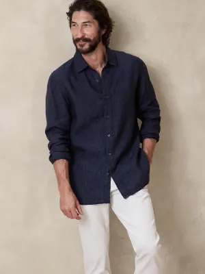 Slim Castello Linen Shirt Banana Republic
