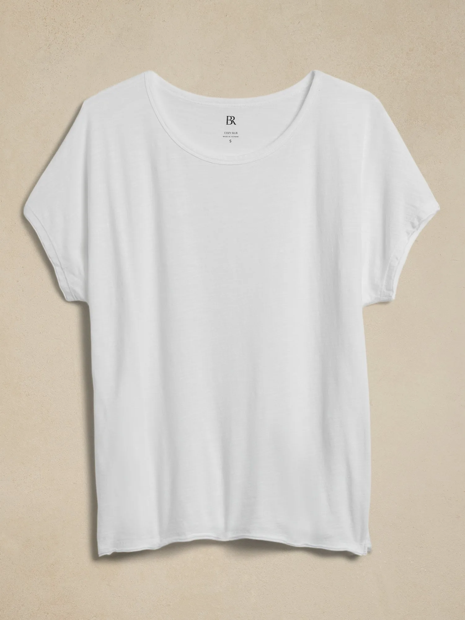 Slub Crew-Neck T-Shirt Banana Republic