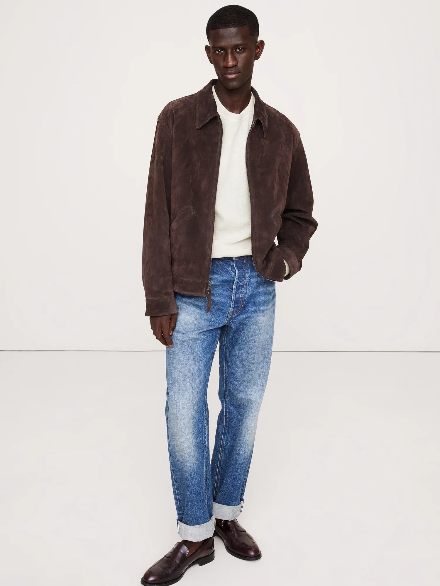 Slub Double-Knit Crew-Neck T-Shirt Banana Republic