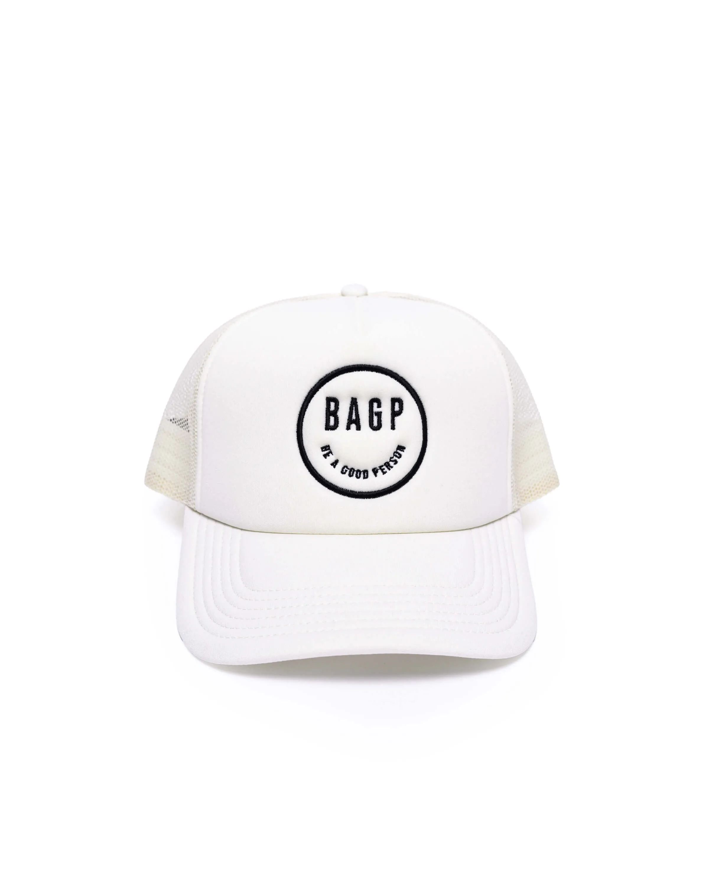 Smiley Trucker Hat - Cream