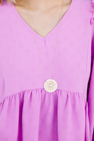 So Right Clear Crystal Circle Pendant Necklace