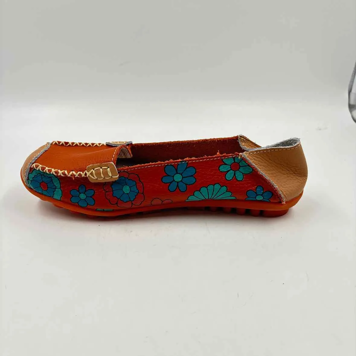 SoComfy Women's Shoe Size 7 Burnt Orange Floral Casual Shoes