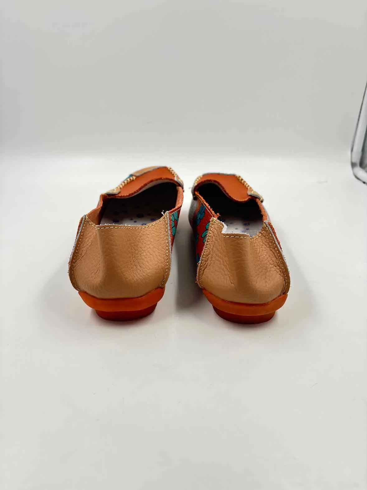 SoComfy Women's Shoe Size 7 Burnt Orange Floral Casual Shoes