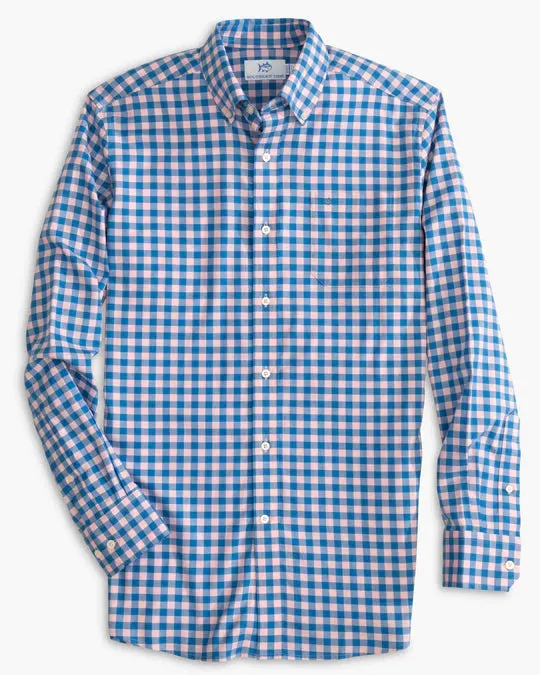 Southern Tide Men's Skipjack Lautner Gingham Intercoastal Sport Shirt - Rose Blush