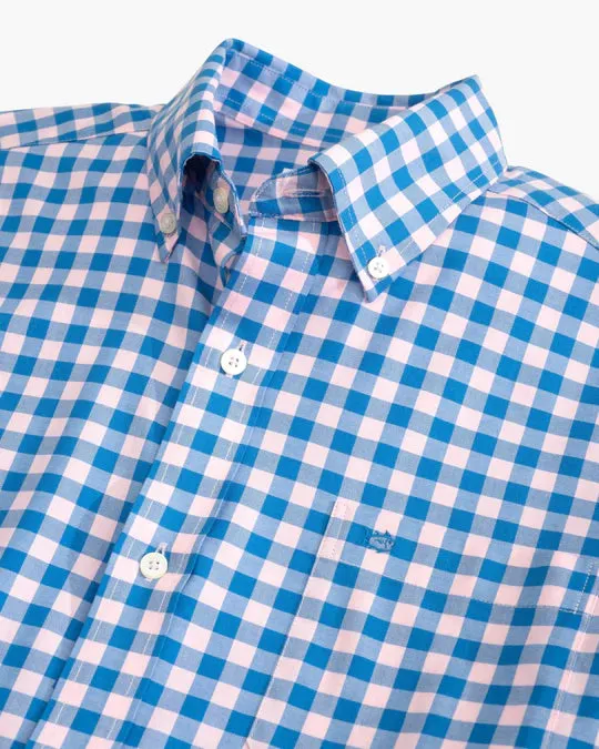 Southern Tide Men's Skipjack Lautner Gingham Intercoastal Sport Shirt - Rose Blush