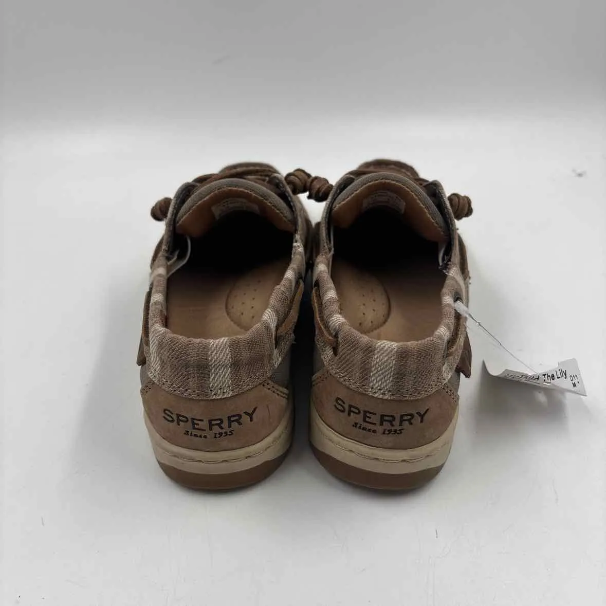 Sperry Women's Shoe Size 6 Tan Plaid Casual Shoes