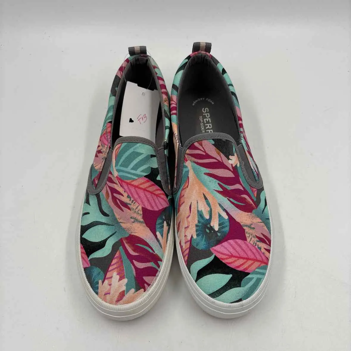 Sperry Women's Shoe Size 8 Teal Floral Casual Shoes