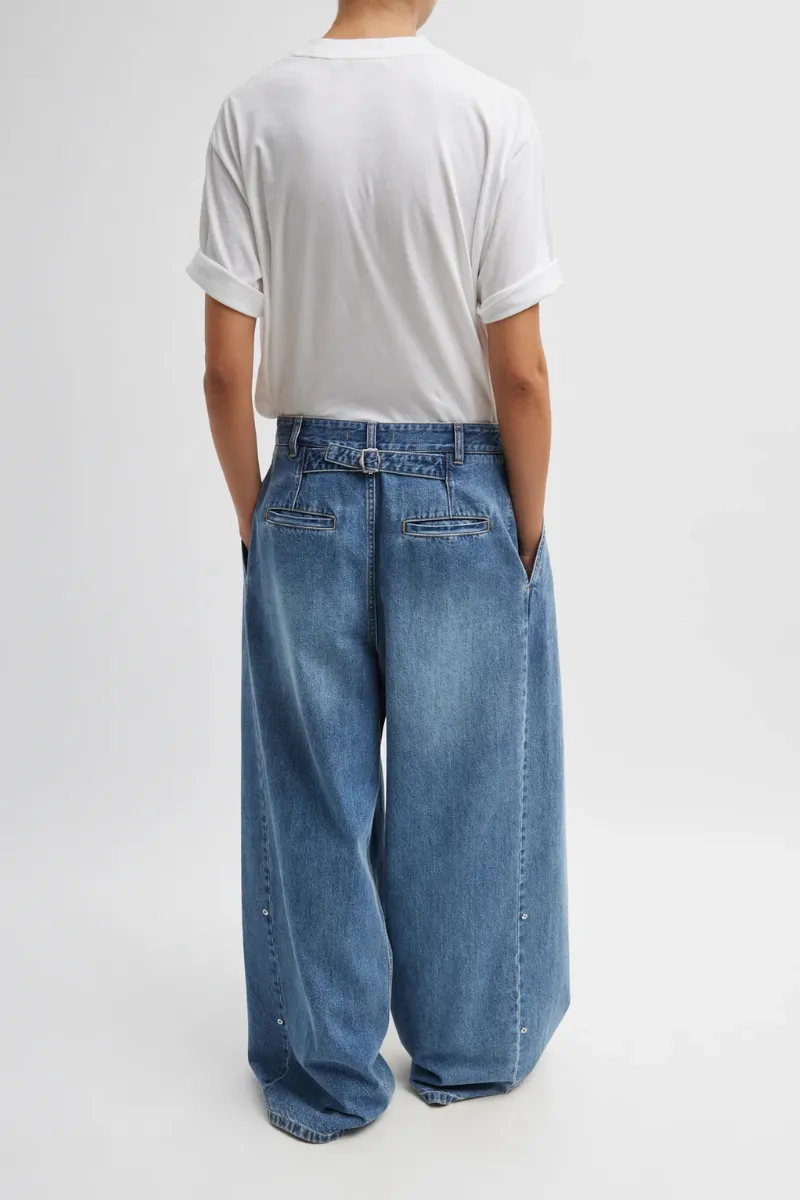 Spring Denim Triple Pleat Jean