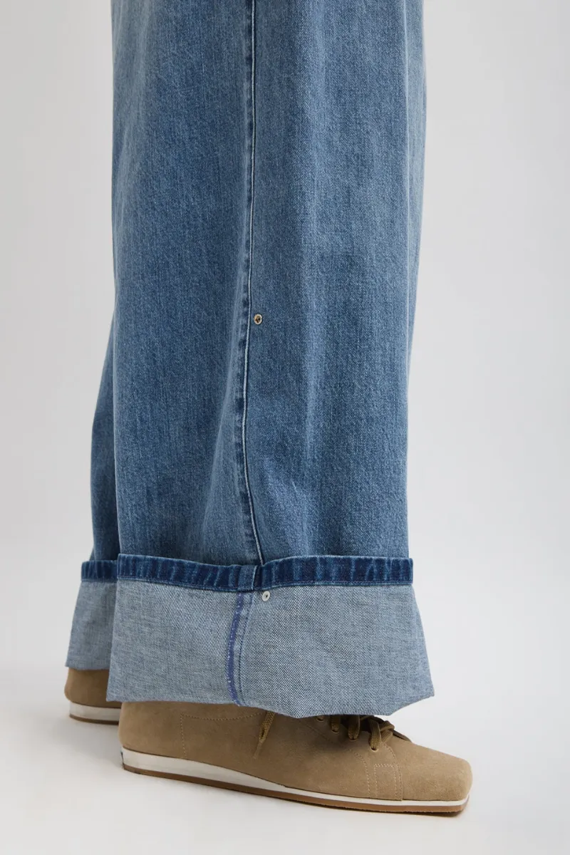 Spring Denim Triple Pleat Jean
