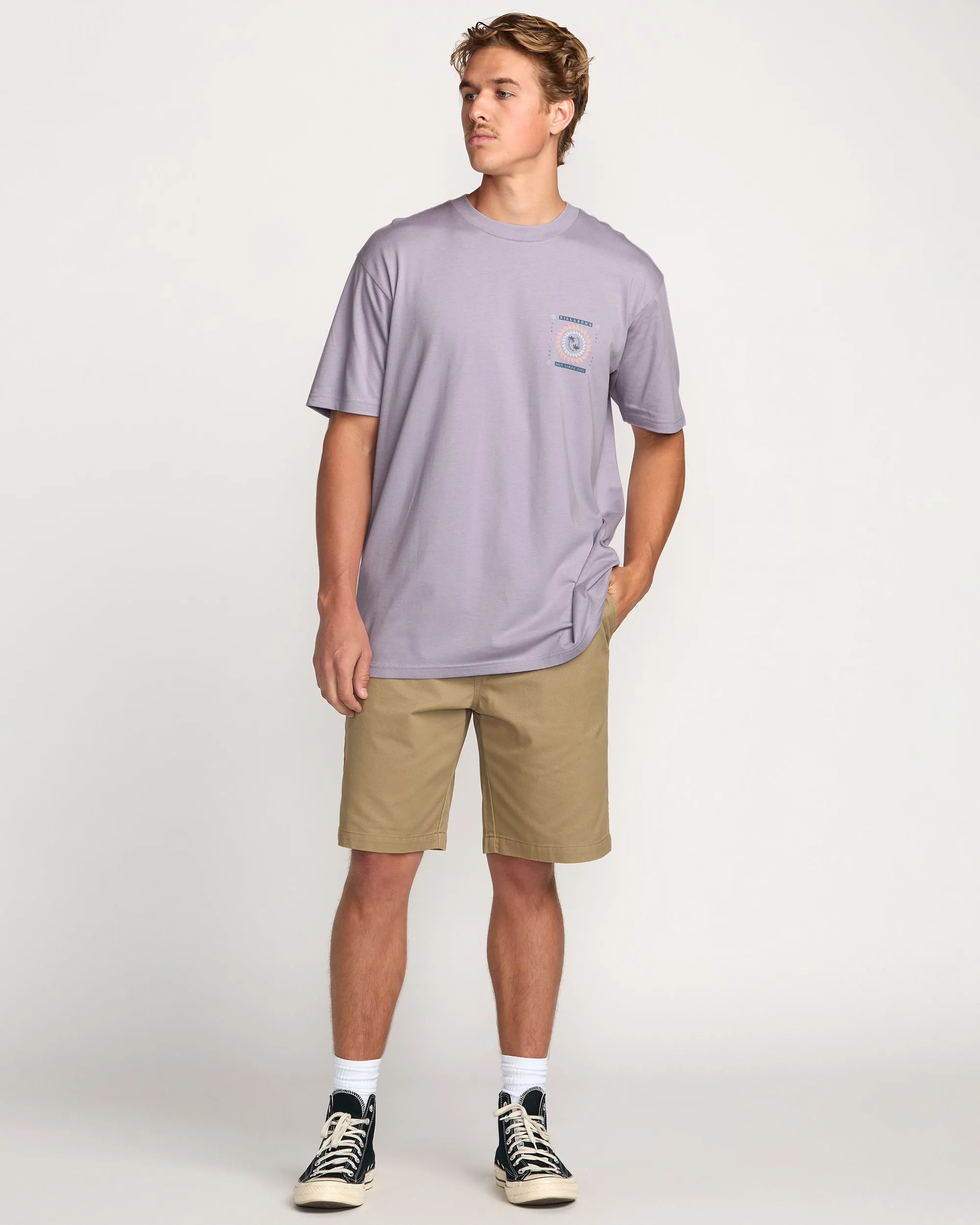Spun Out Premium Tee - Light Purple Billabong